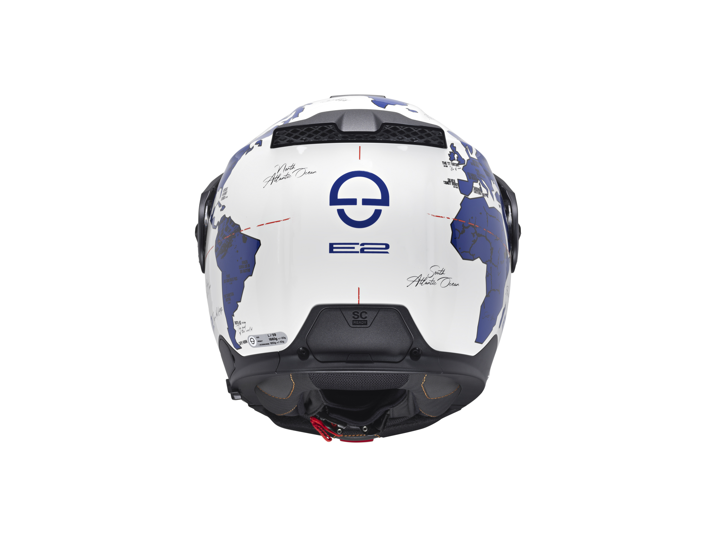 Schuberth Hjälm E2 Atlas vit/blå