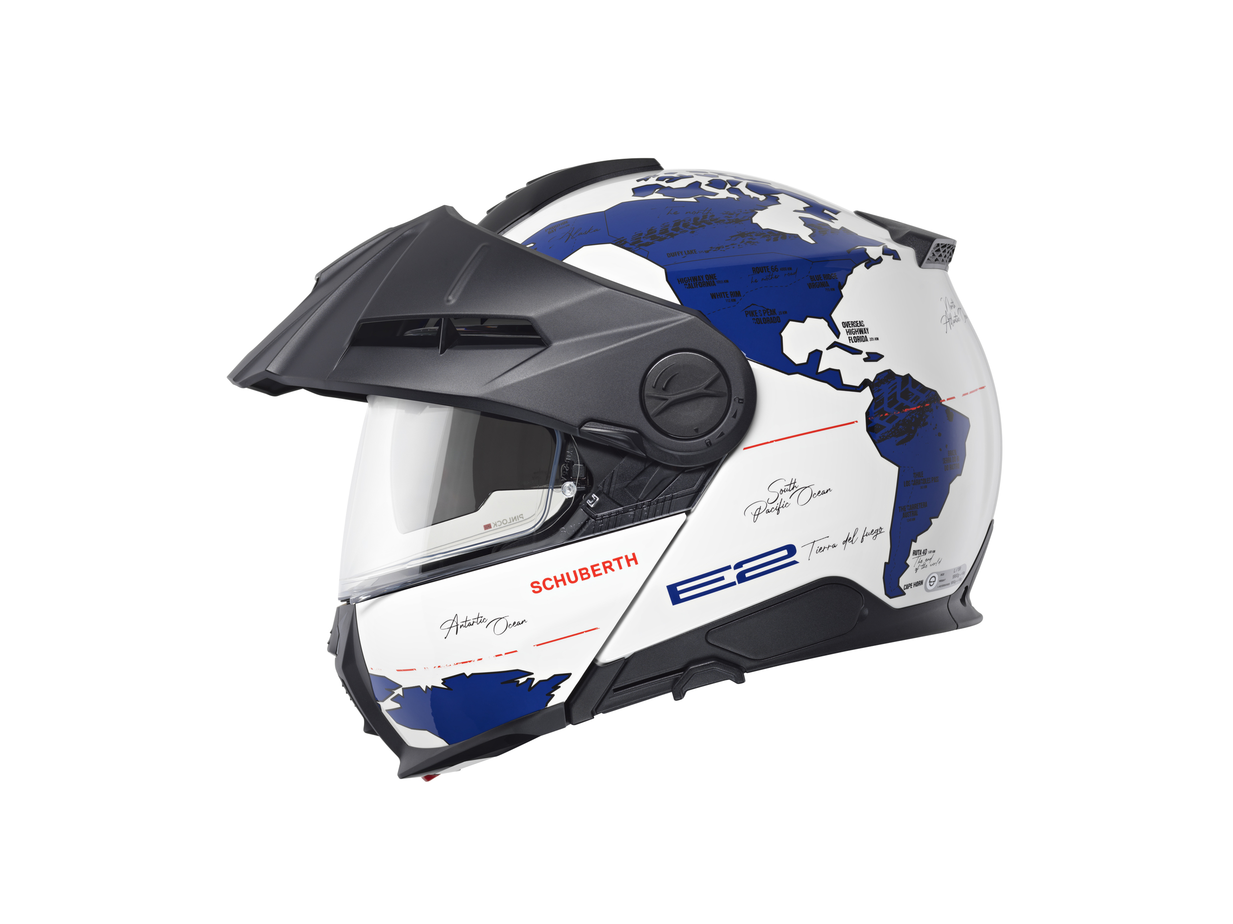 Schuberth Hjälm E2 Atlas vit/blå