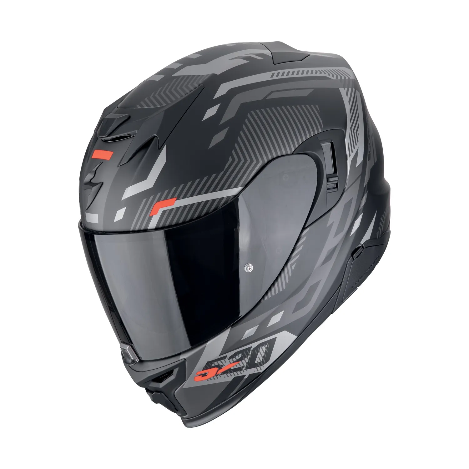 SCORPION Hjälm EXO-520 EVO AIR EXO-520 EVO AIR RANKA Mattsvart-Silver-Röd