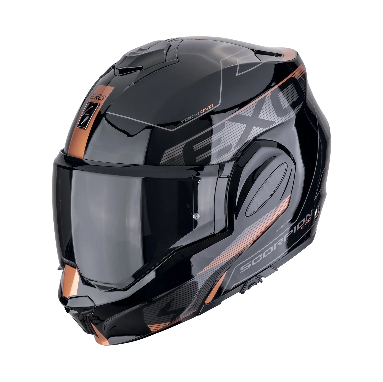 SCORPION Hjälm EXO-TECH EVO TRAVELLER Svart-Koppar