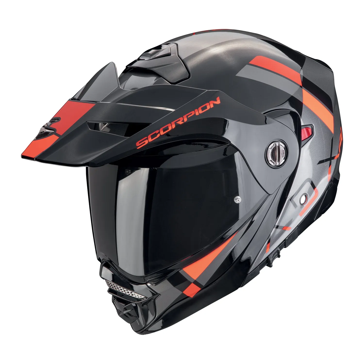 SCORPION Hjälm ADX-2 GALANE Silver-Svart-Röd