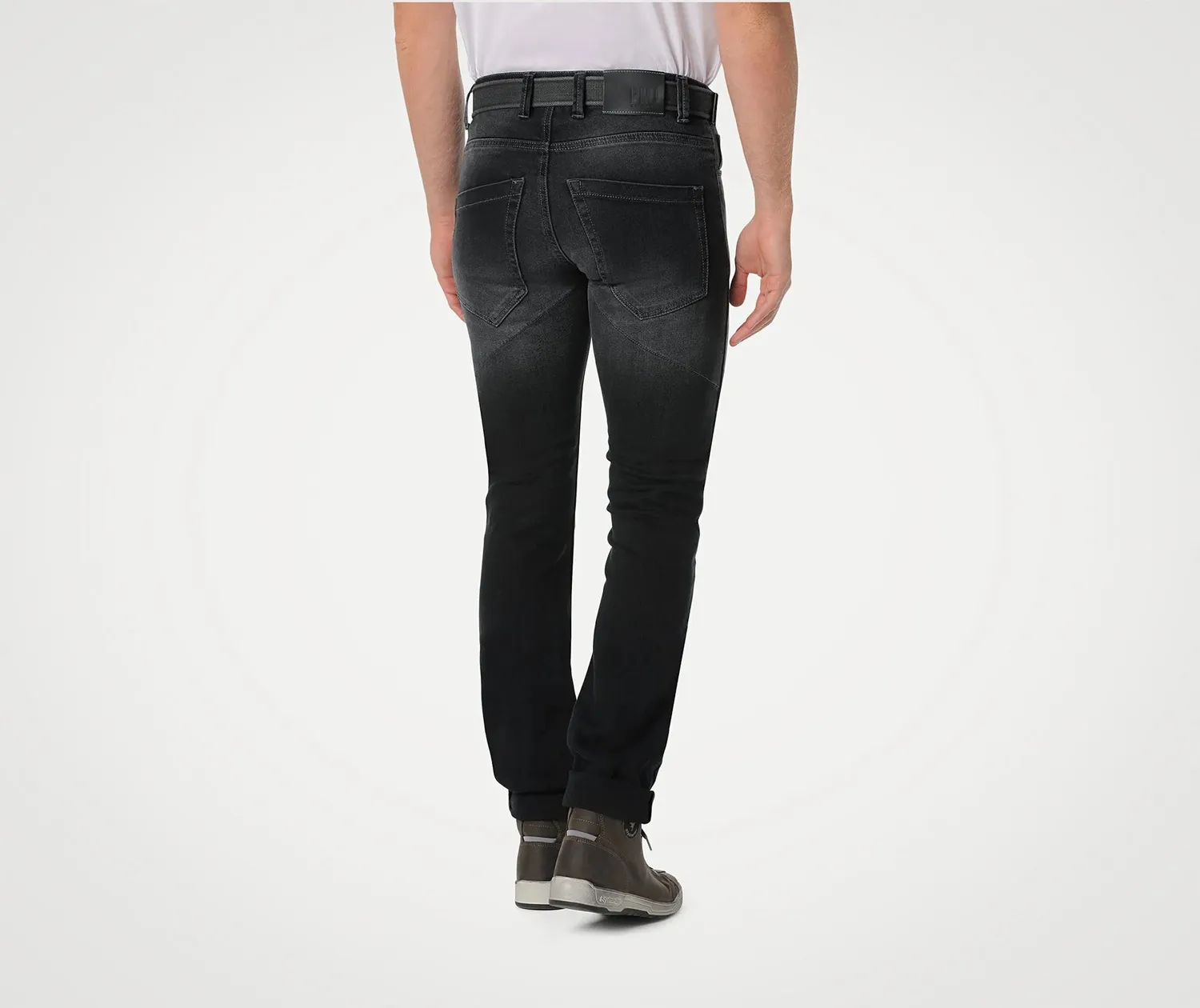 PMJ Jeans Caferacer Svart, med bälte