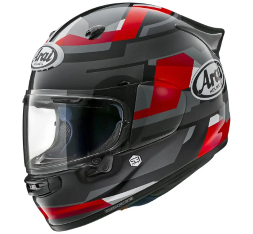 Arai Hjälm Quantic Abstract Röd