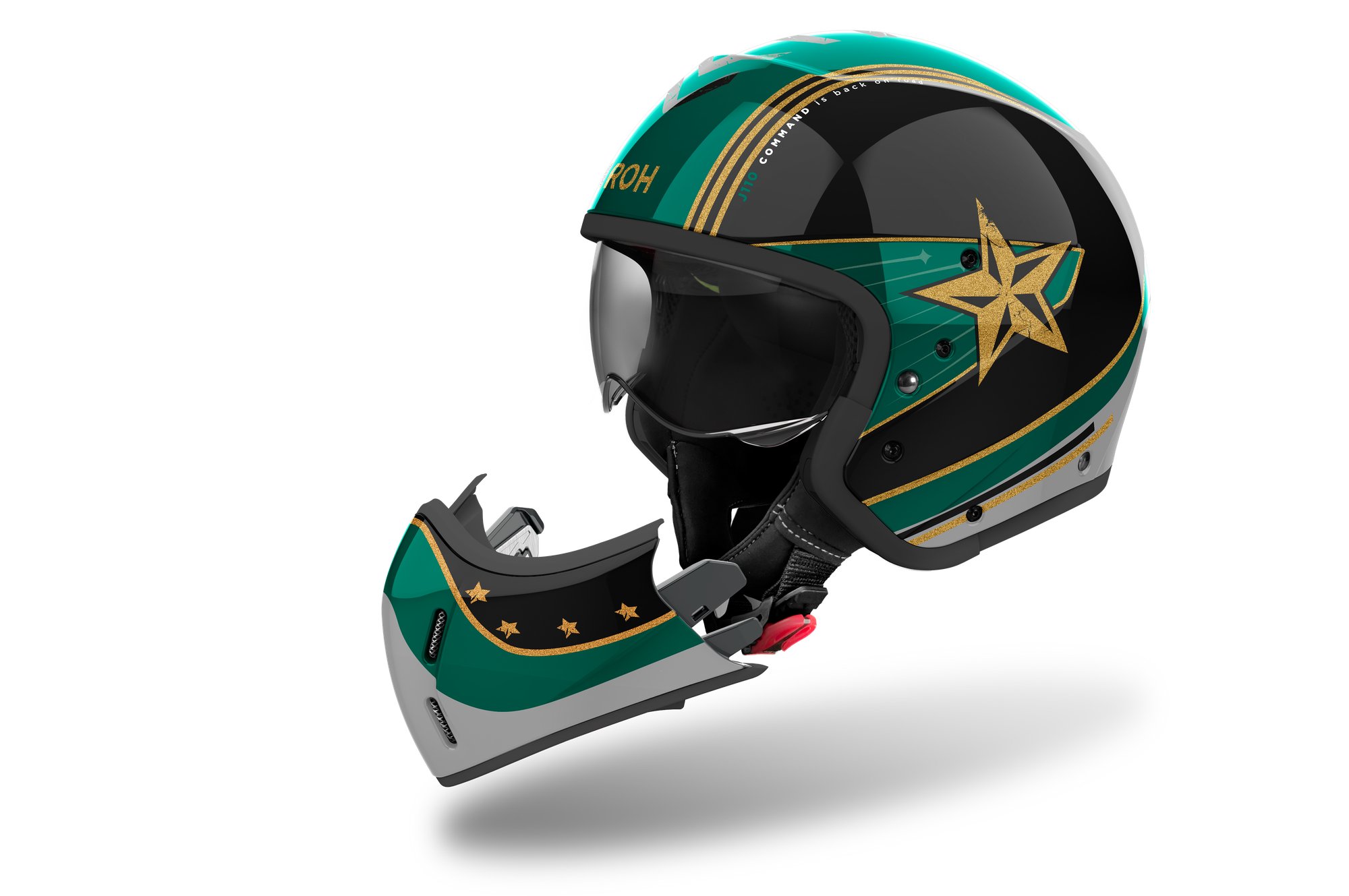 Airoh Hjälm J 110 Command Mint Green Gloss