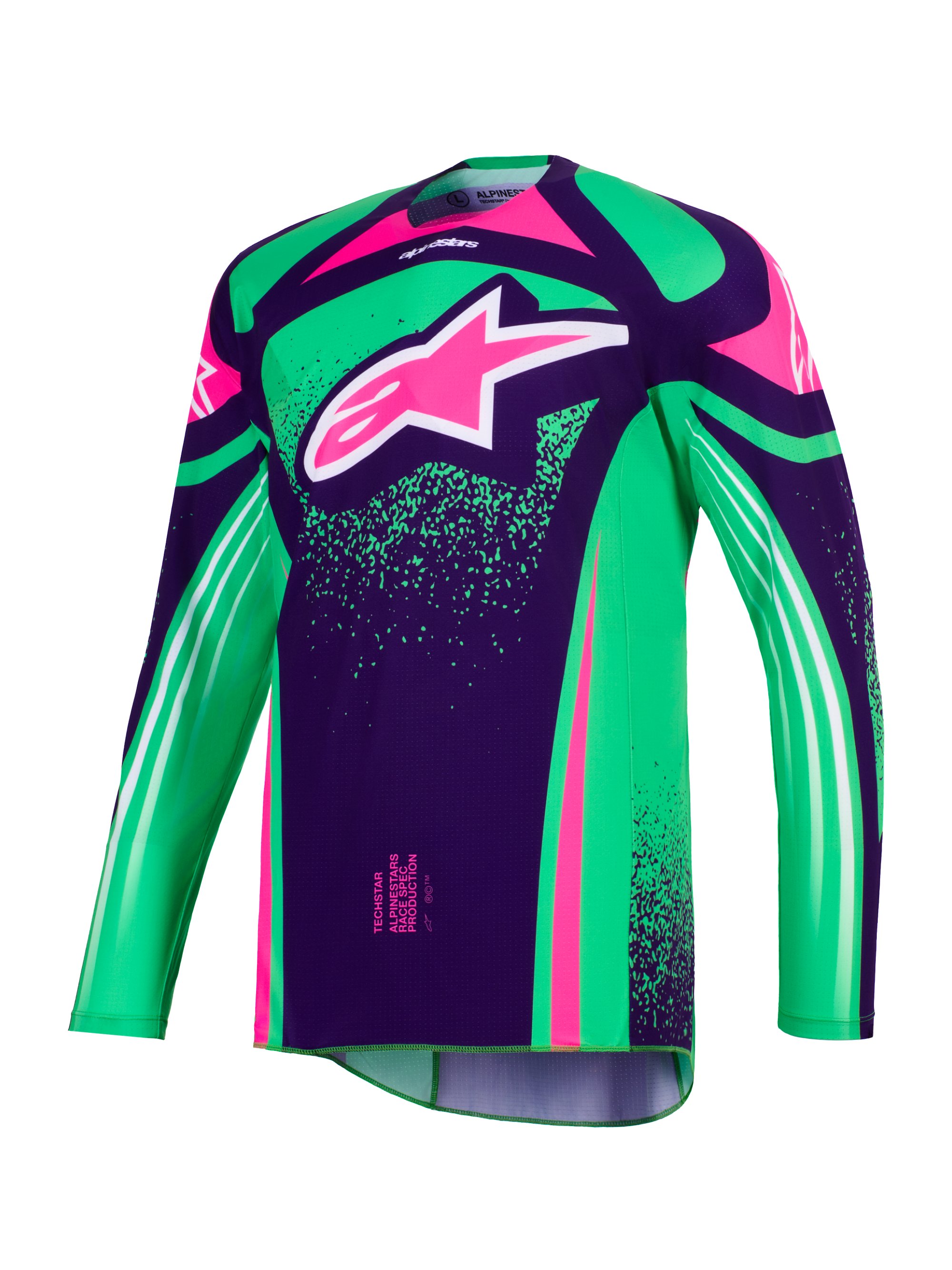 Alpinestars Tröja Techstar Nomur Lila/Grön/Fluo Rosa 