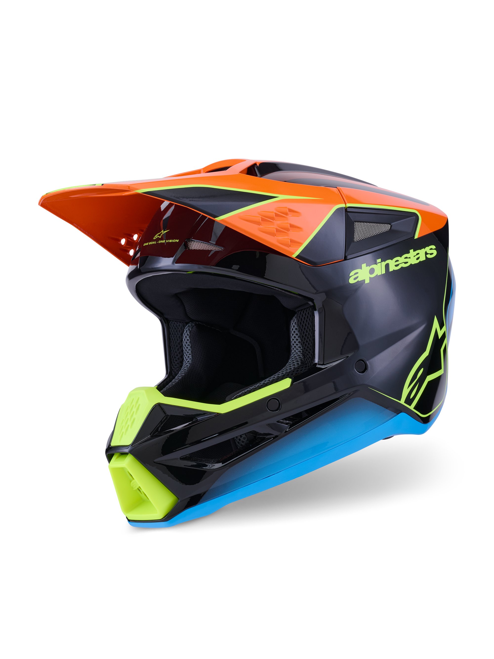 Alpinestars Hjälm S-M3 Fray Svart/Orange/Fluo Gul