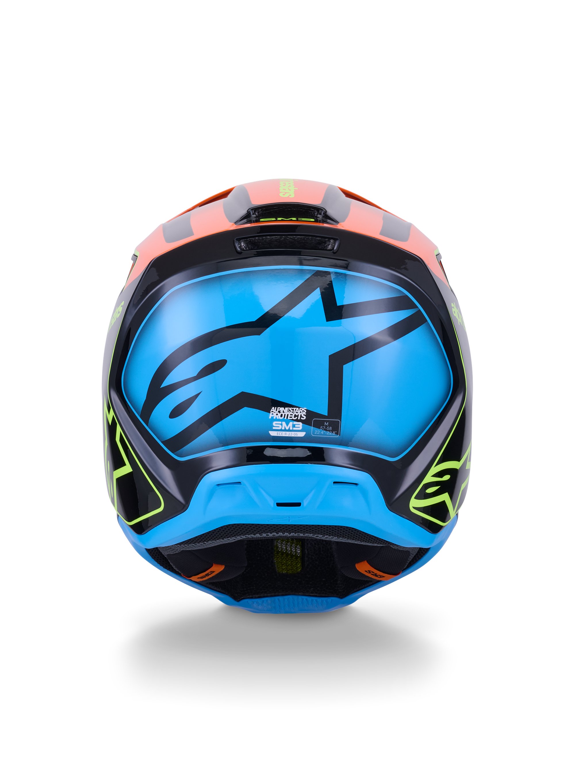 Alpinestars Hjälm S-M3 Fray Svart/Orange/Fluo Gul