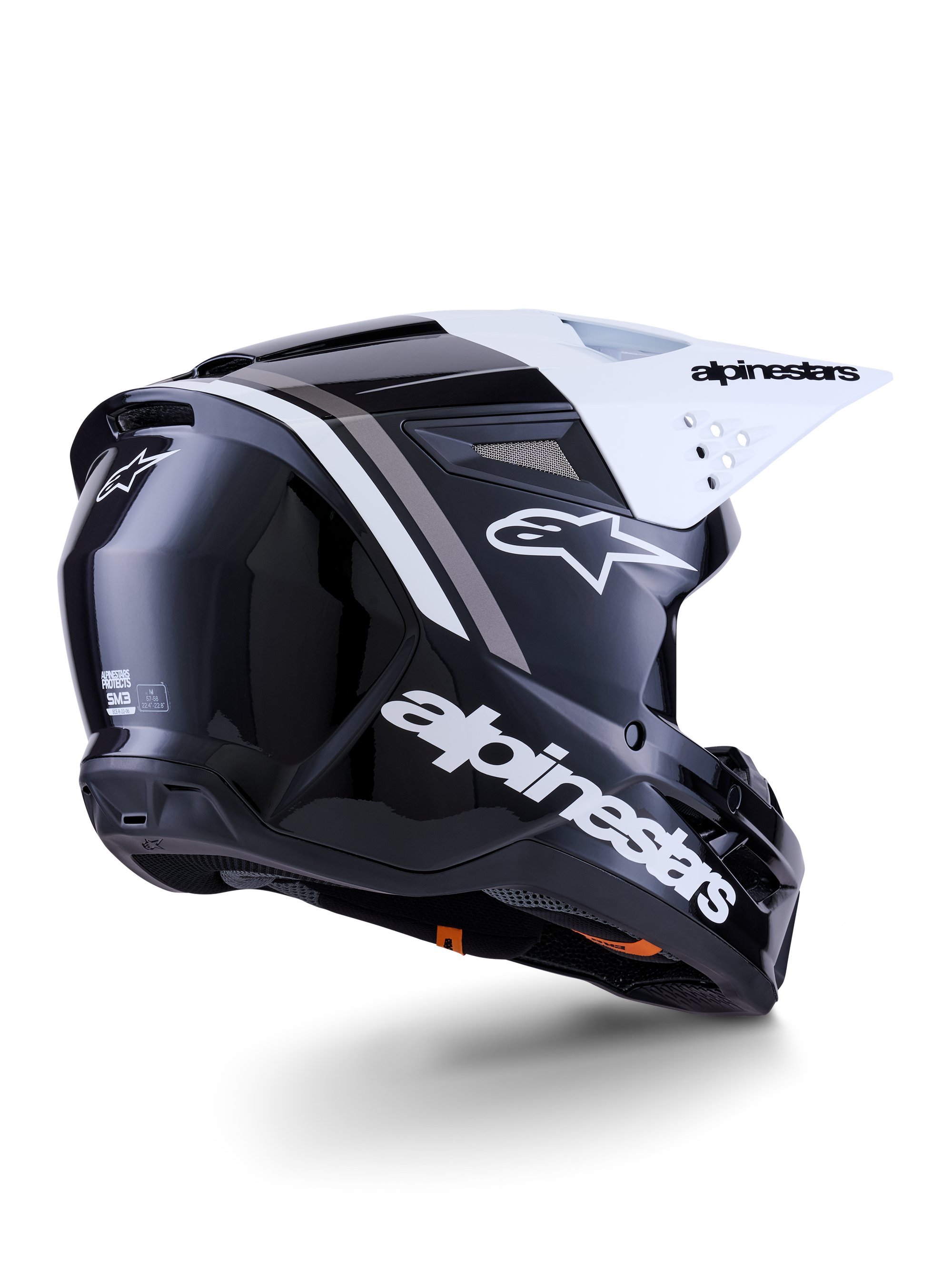 Alpinestars Hjälm S-M3 Radium Svart/Vit