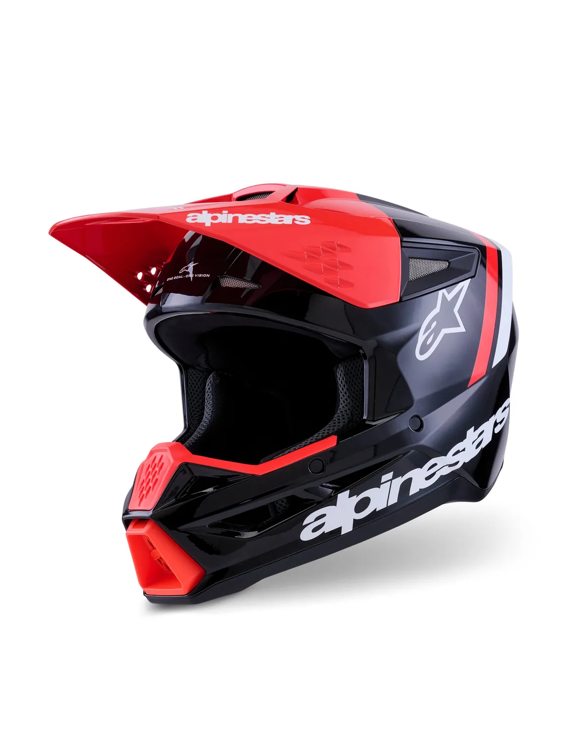 Alpinestars Hjälm S-M3 Radium Svart/Fluo Röd/Vit