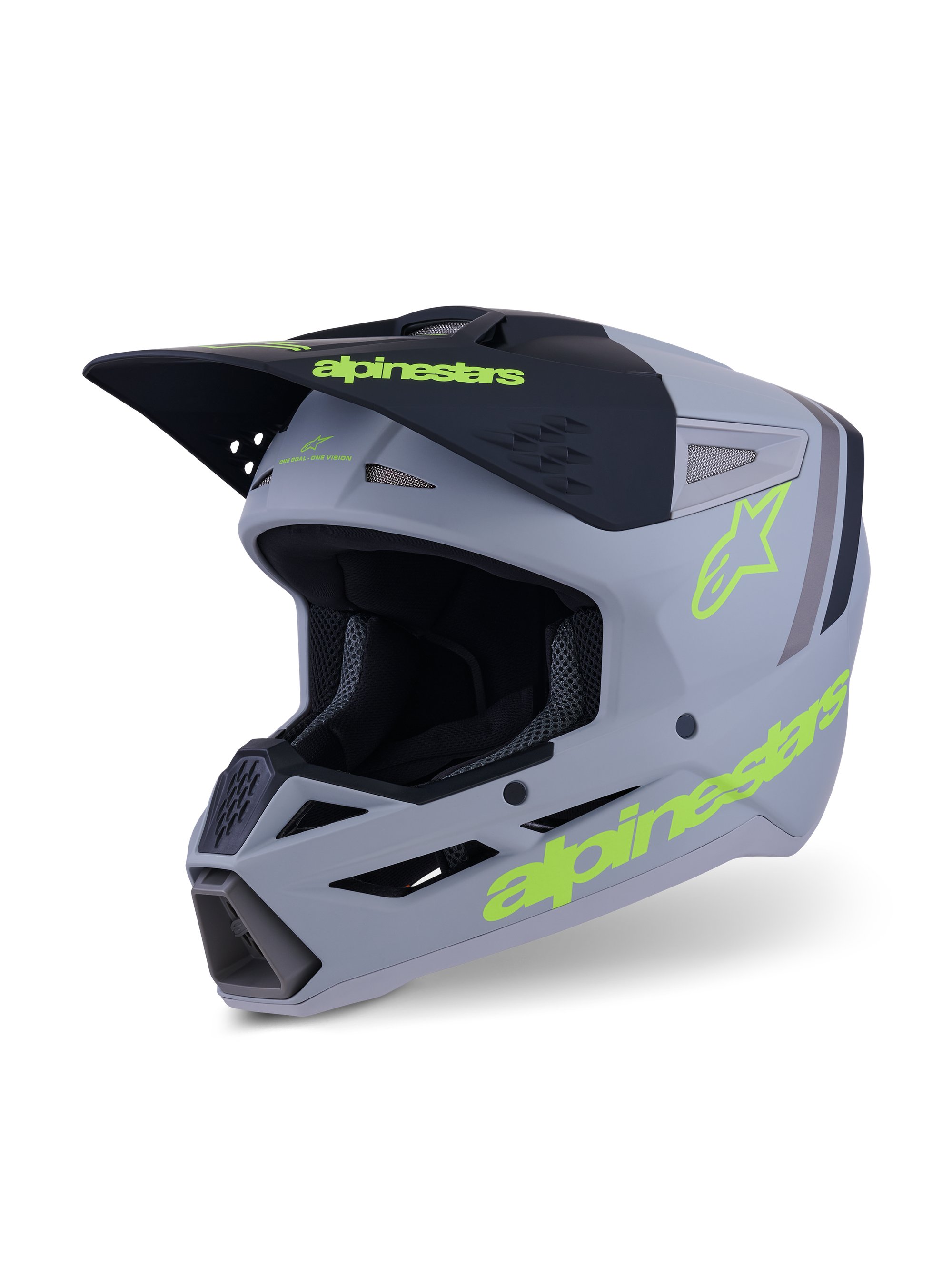 Alpinestars Hjälm S-M3 Radium Grå/Svart/Fluo Gul