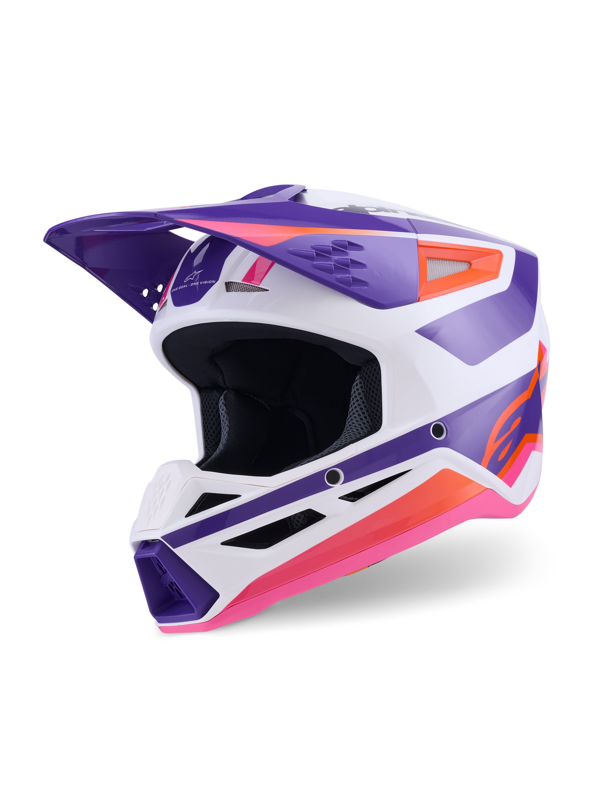 Alpinestars Hjälm S-M3 Heat Vit/Lila/Rosa