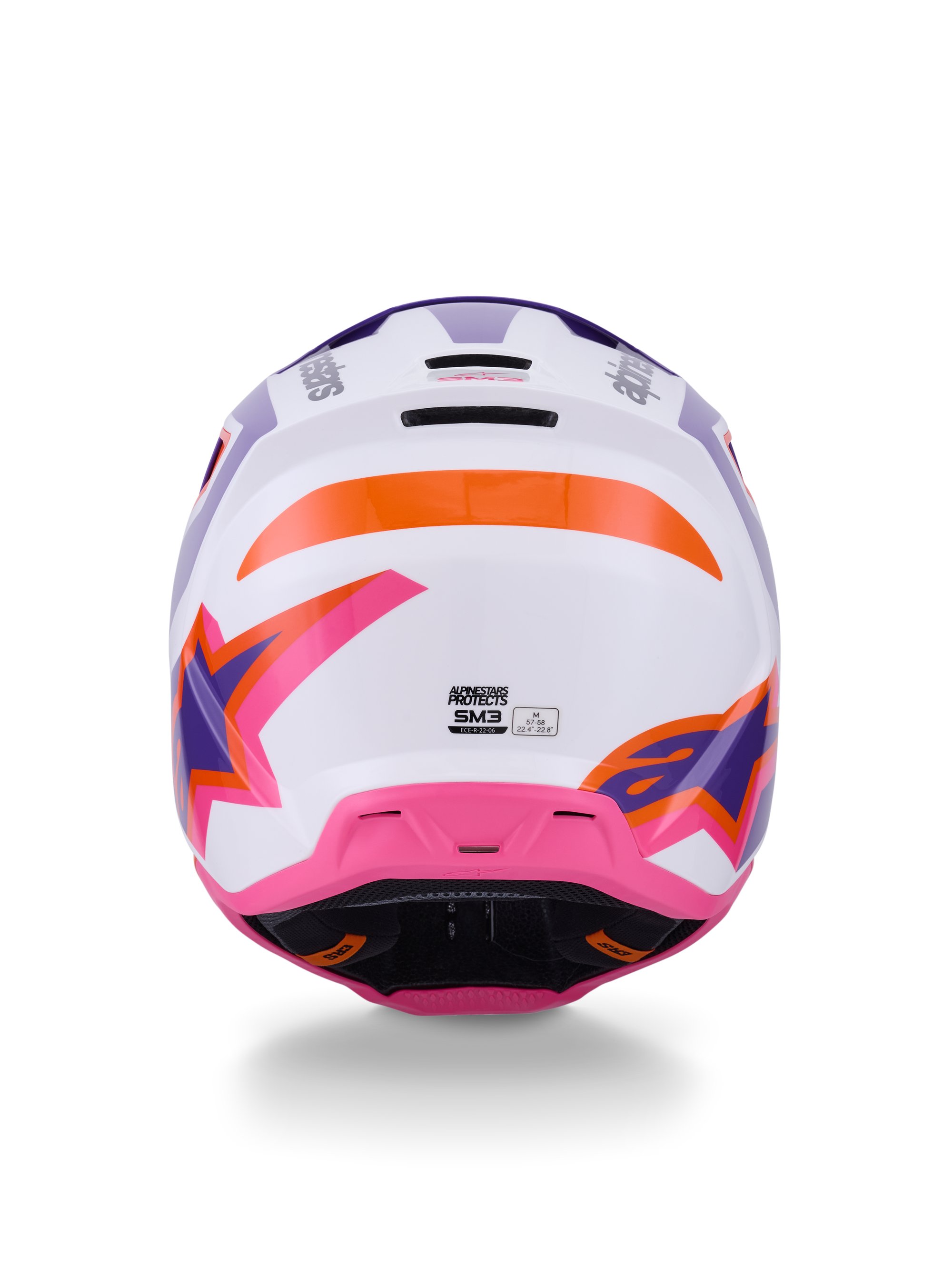 Alpinestars Hjälm S-M3 Heat Vit/Lila/Rosa