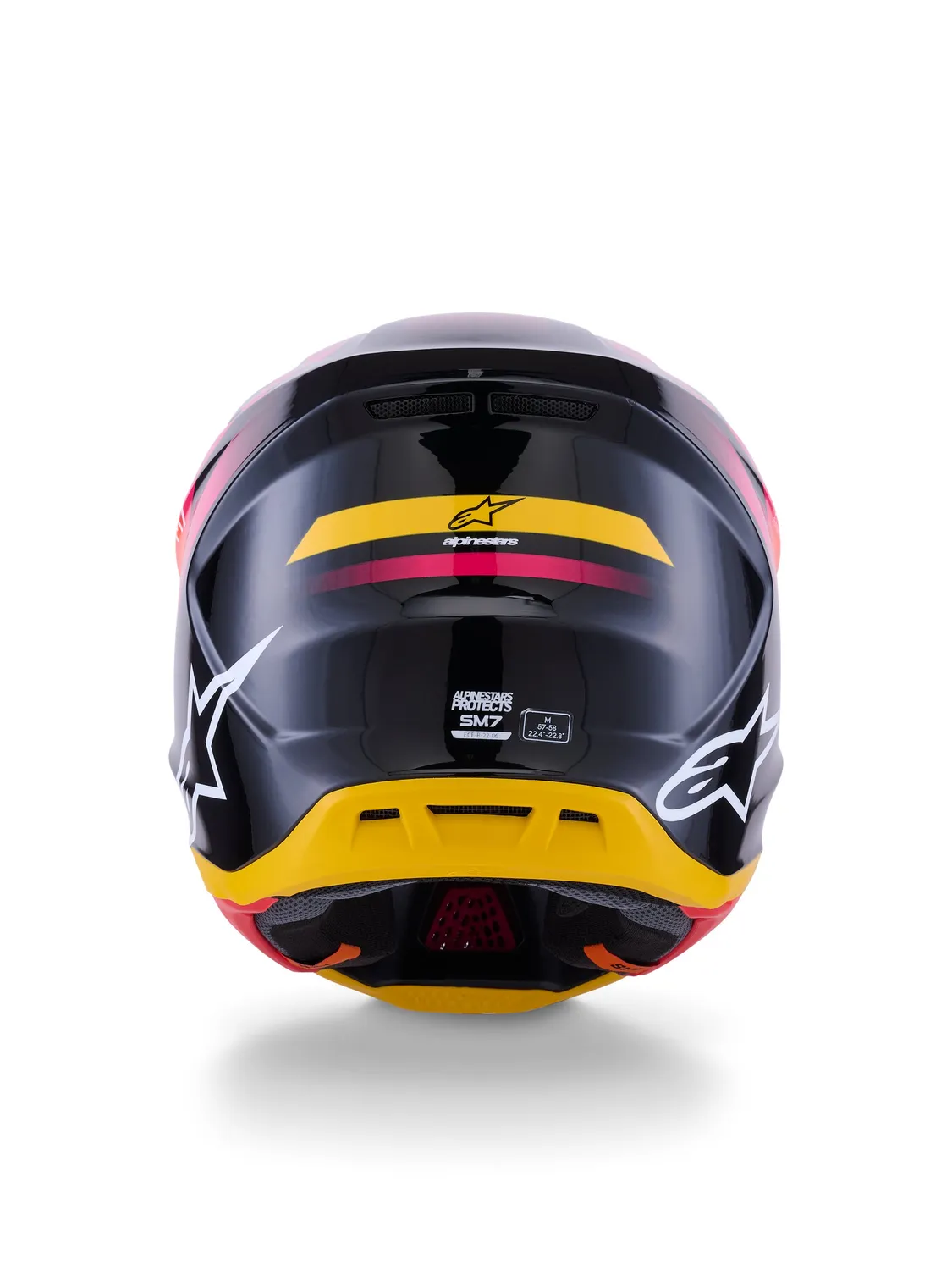 Alpinestars Hjälm S-M7 Rise Svart/Gul/Rosa