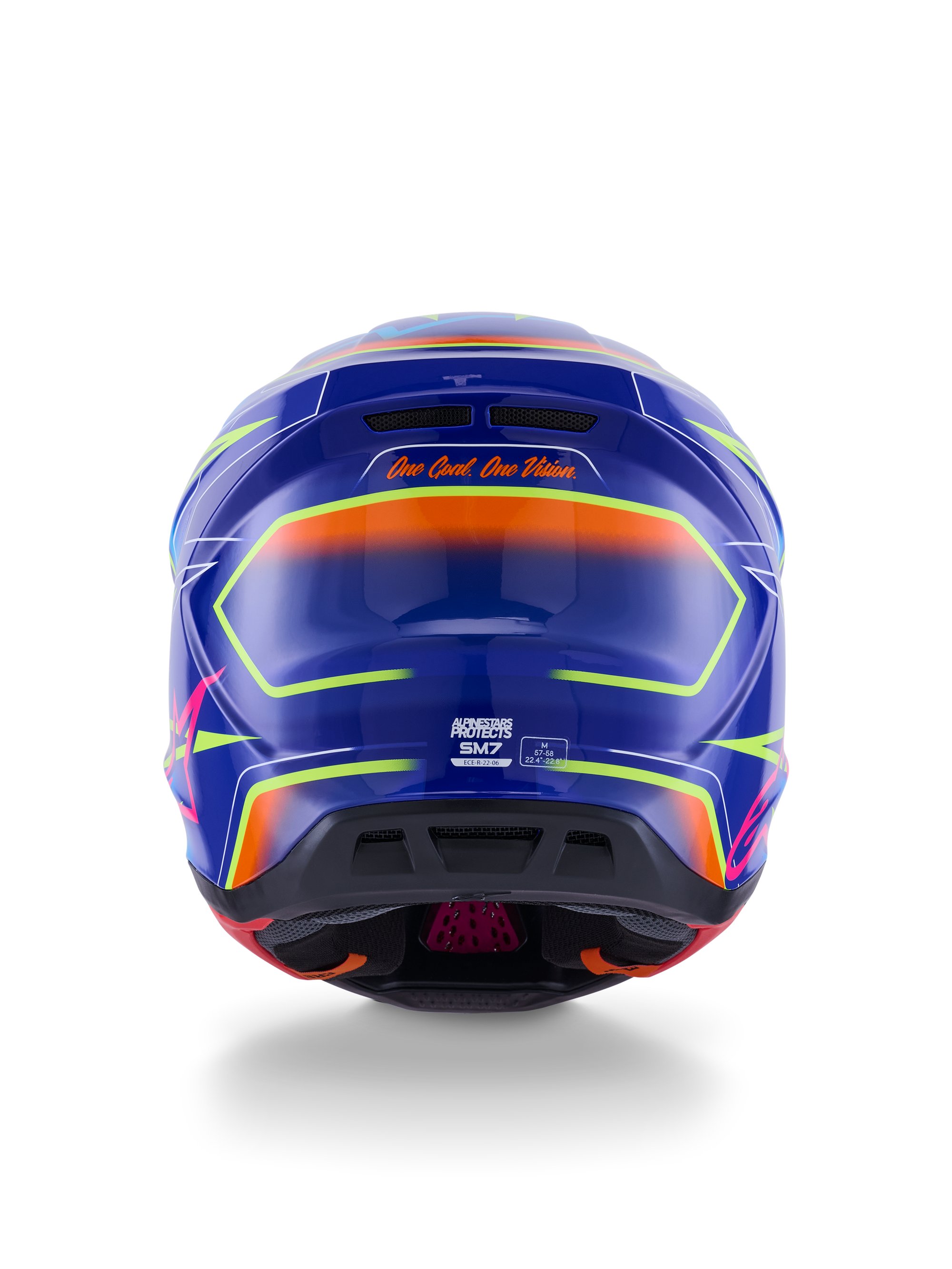 Alpinestars Hjälm S-M7 Cast Blå/Rosa/Fluo Gul