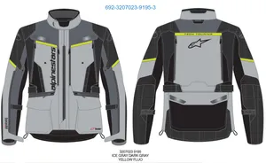 Alpinestars Jacka Bogota Pro Drystar Grå/Gul Fluo 