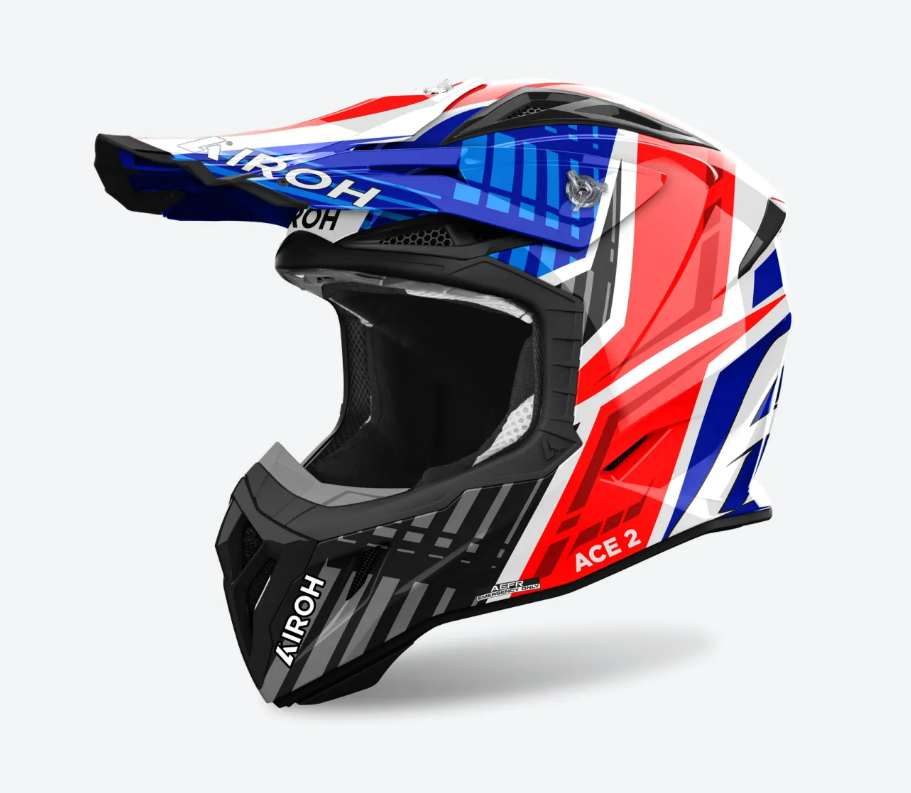 Airoh Hjälm Aviator Ace 2 Proud Blå/Röd glansig