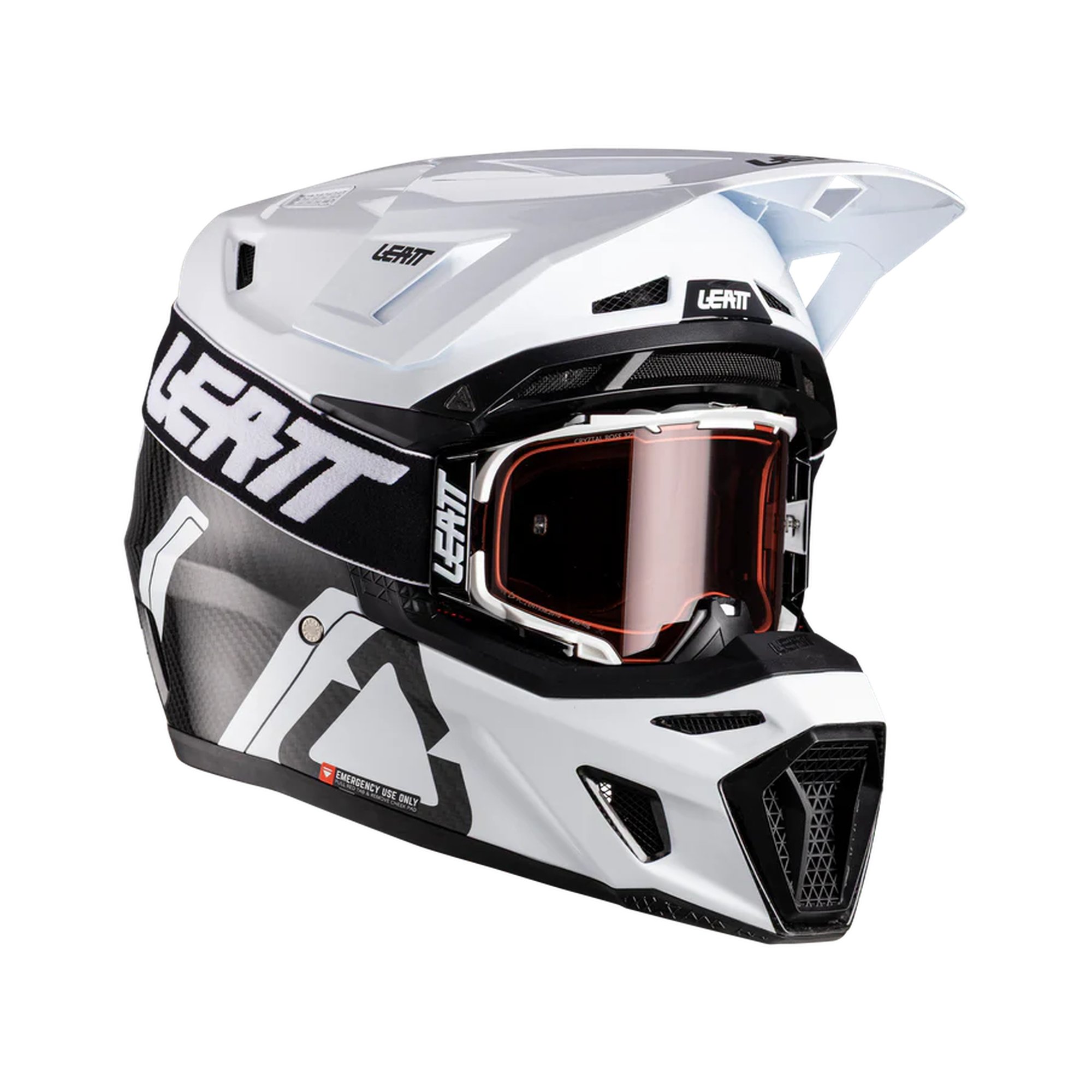 Leatt Hjälm+Goggles Moto 9.5 Carbon/Vit V26