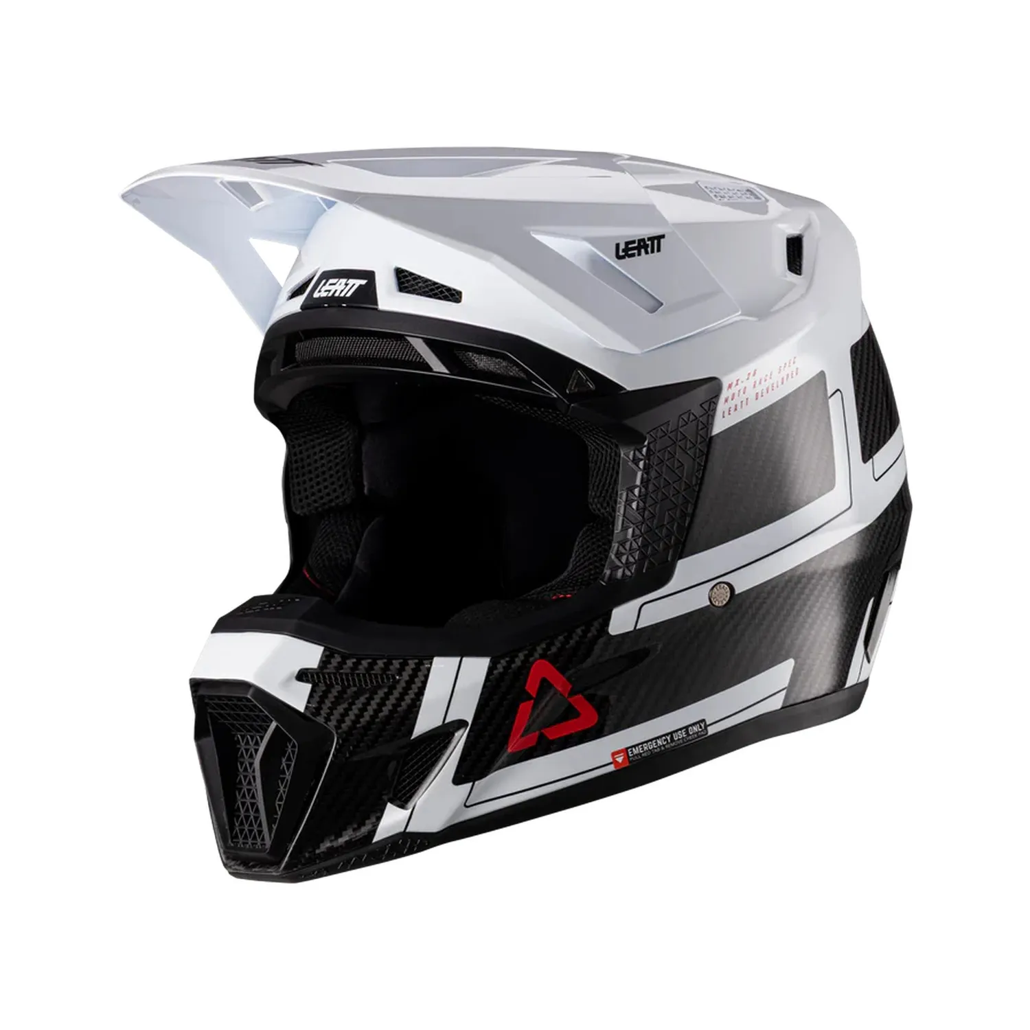 Leatt Hjälm+Goggles Moto 9.5 Carbon/Vit V26