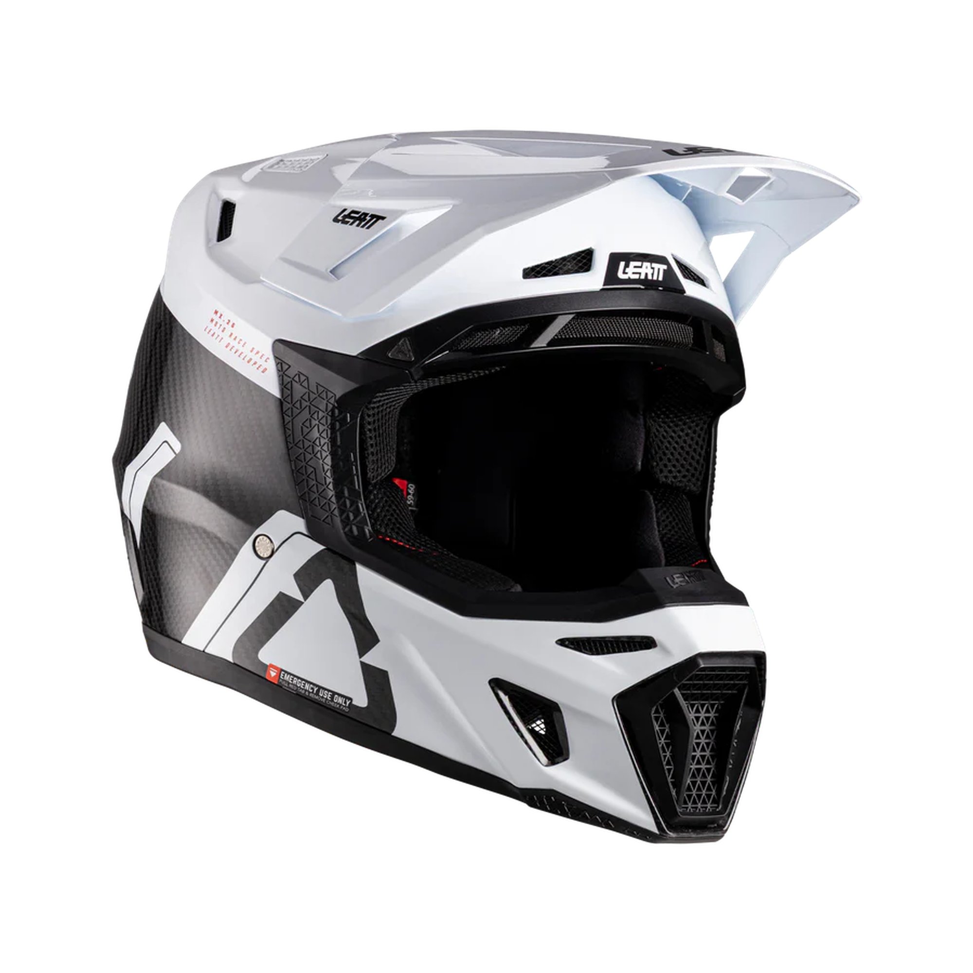 Leatt Hjälm+Goggles Moto 9.5 Carbon/Vit V26