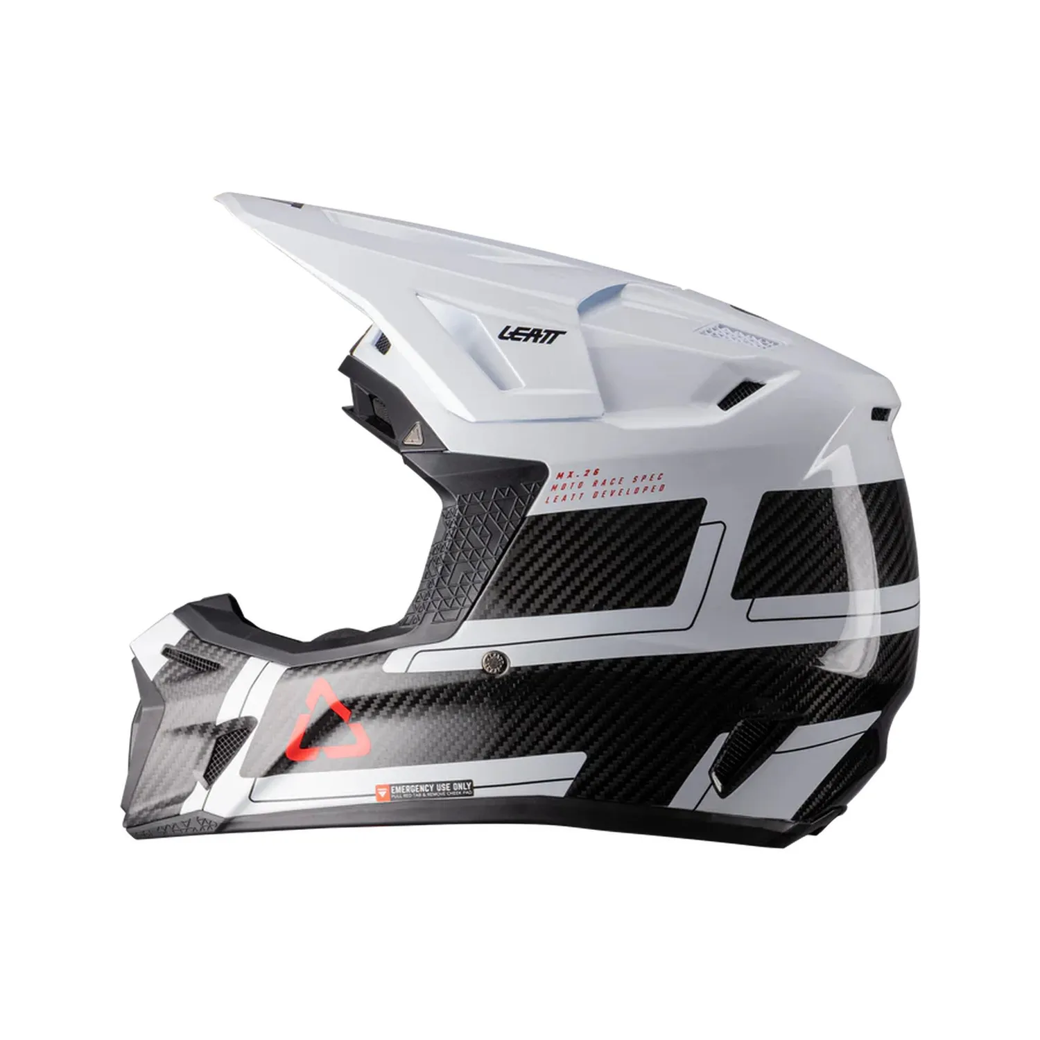 Leatt Hjälm+Goggles Moto 9.5 Carbon/Vit V26