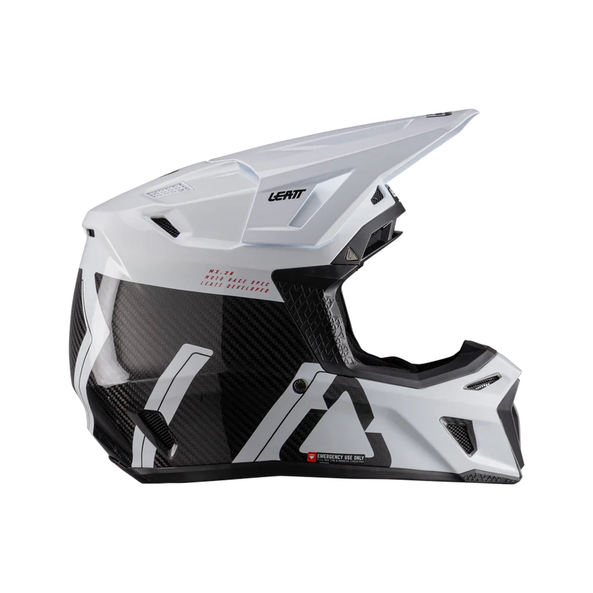 Leatt Hjälm+Goggles Moto 9.5 Carbon/Vit V26