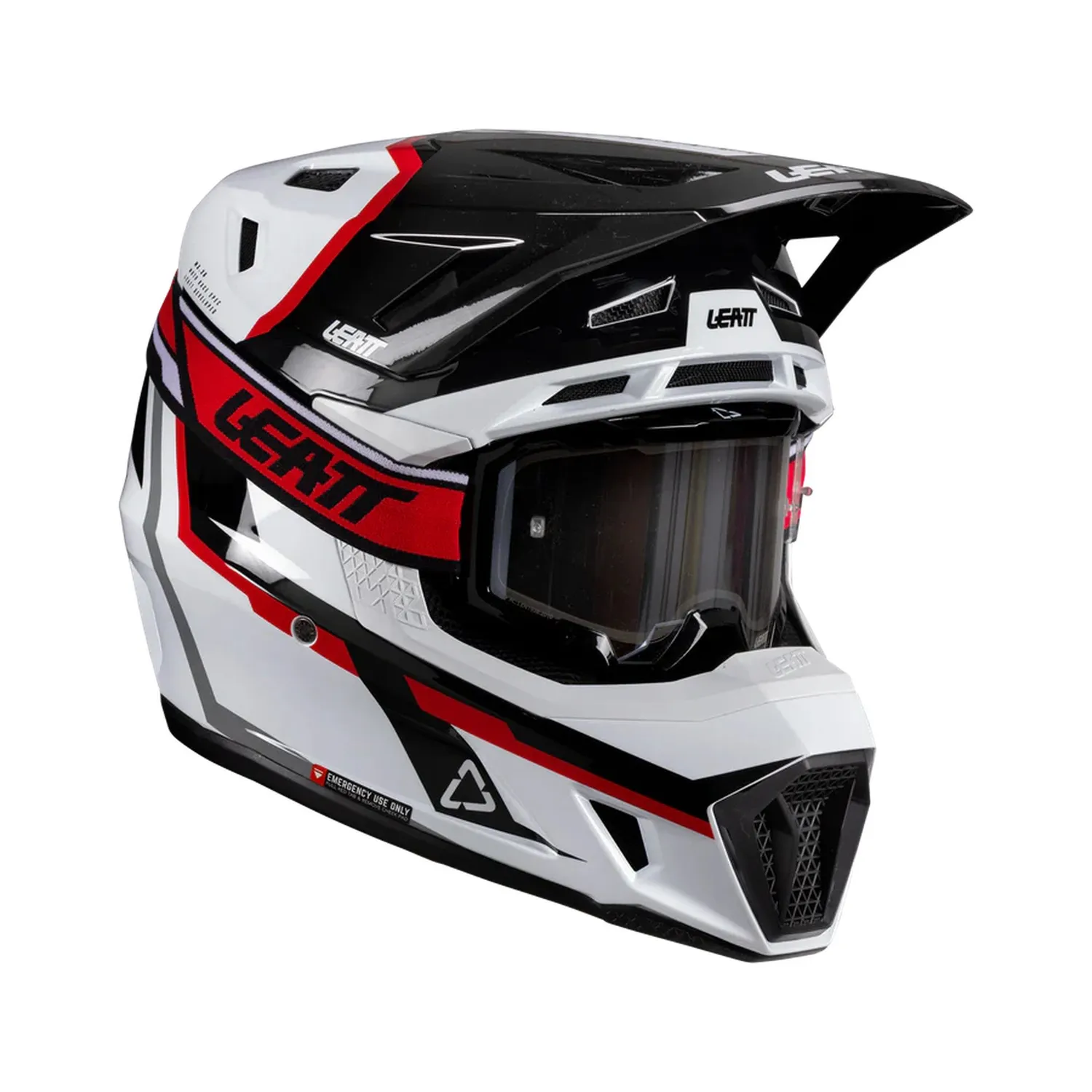 Leatt Hjälm+Goggles Moto 7.5 Vit/Röd V26