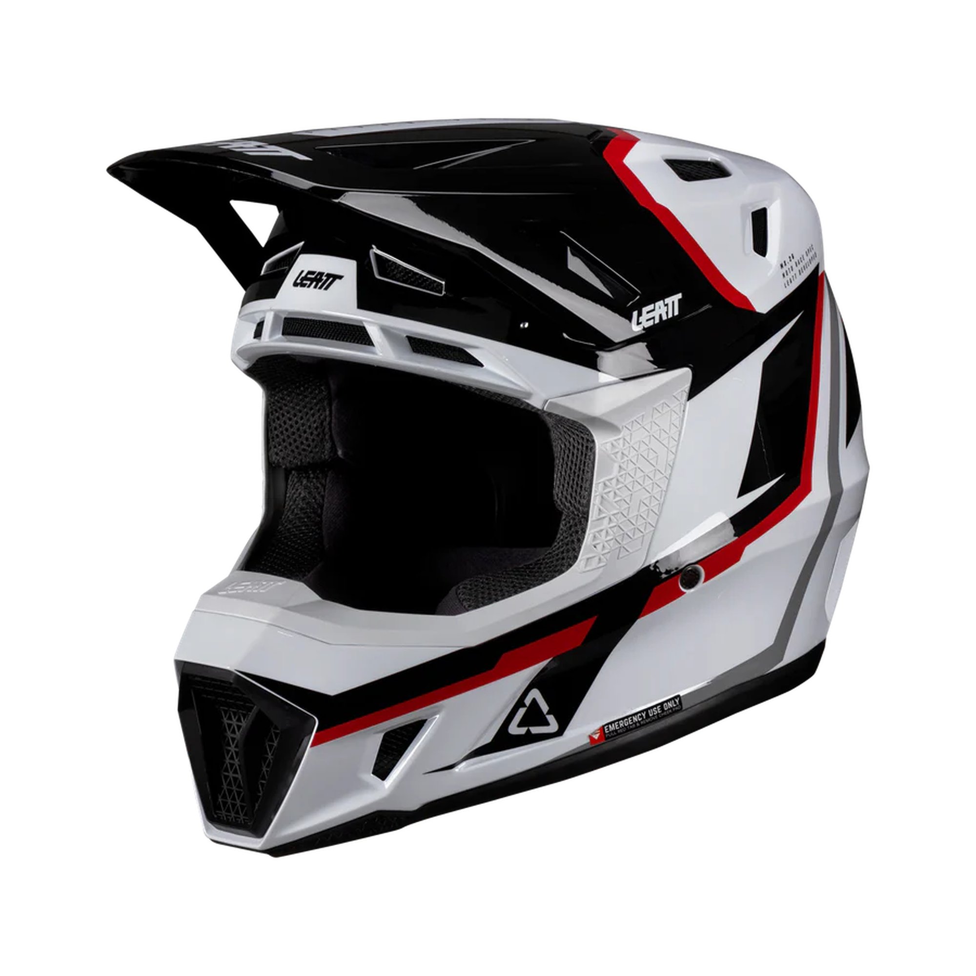 Leatt Hjälm+Goggles Moto 7.5 Vit/Röd V26