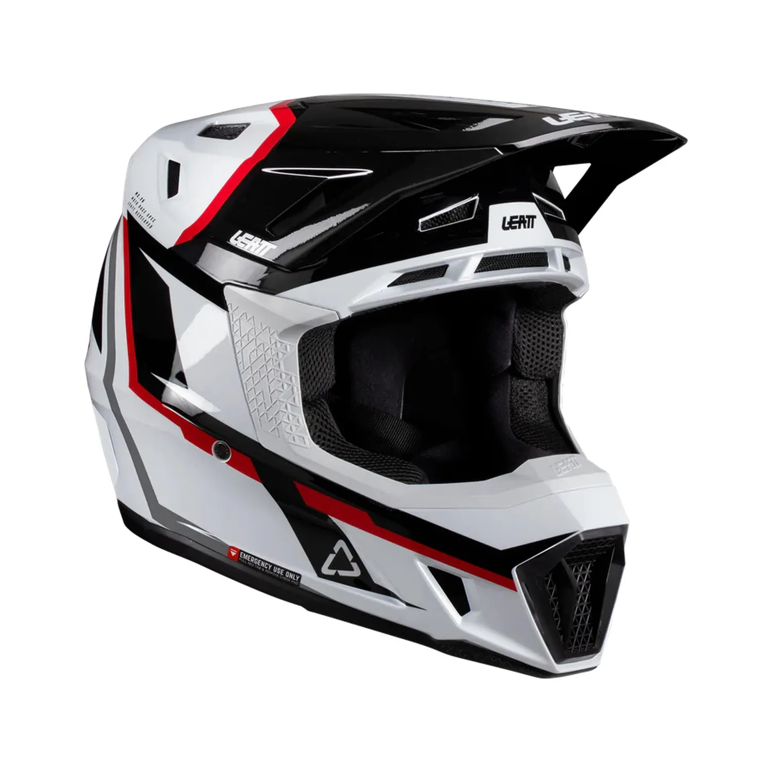 Leatt Hjälm+Goggles Moto 7.5 Vit/Röd V26
