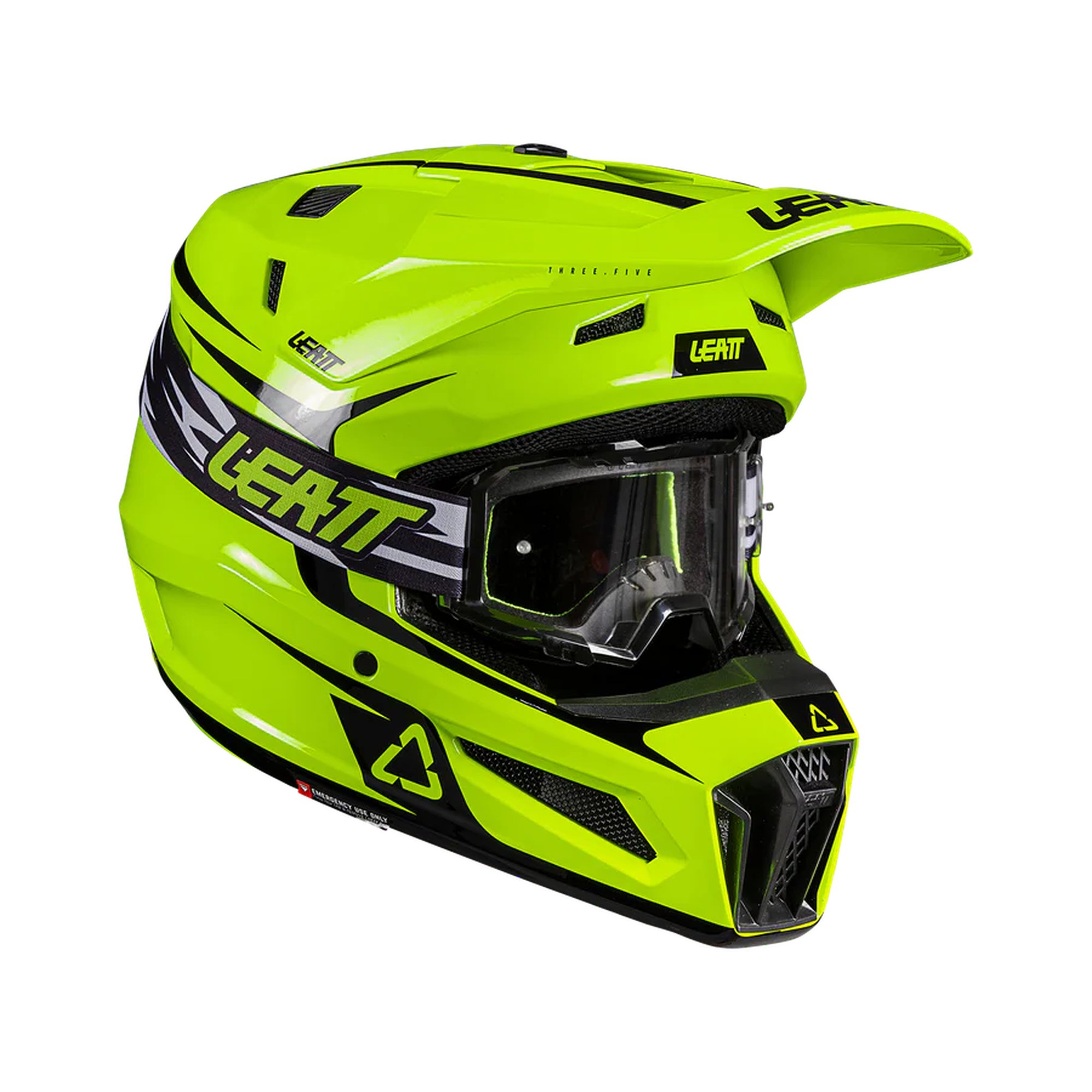 Leatt Hjälm+Goggles Moto 3.5 Jr Neon Gul V26