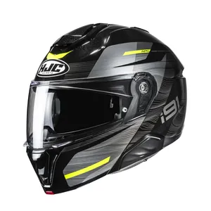 HJC Hjälm i91 Dusk Svart/Grå/Fluo Gul MC3H