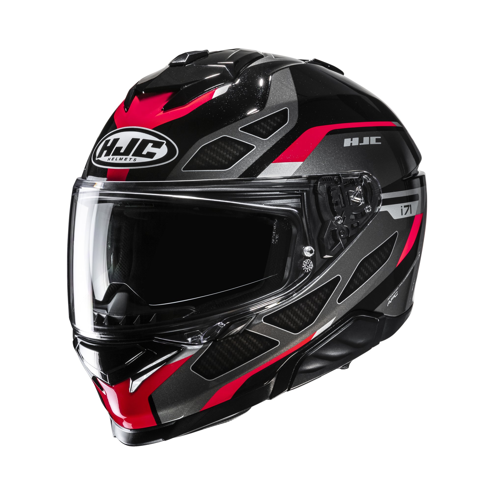HJC Helmet i71 Zest Svart/Röd MC1SF