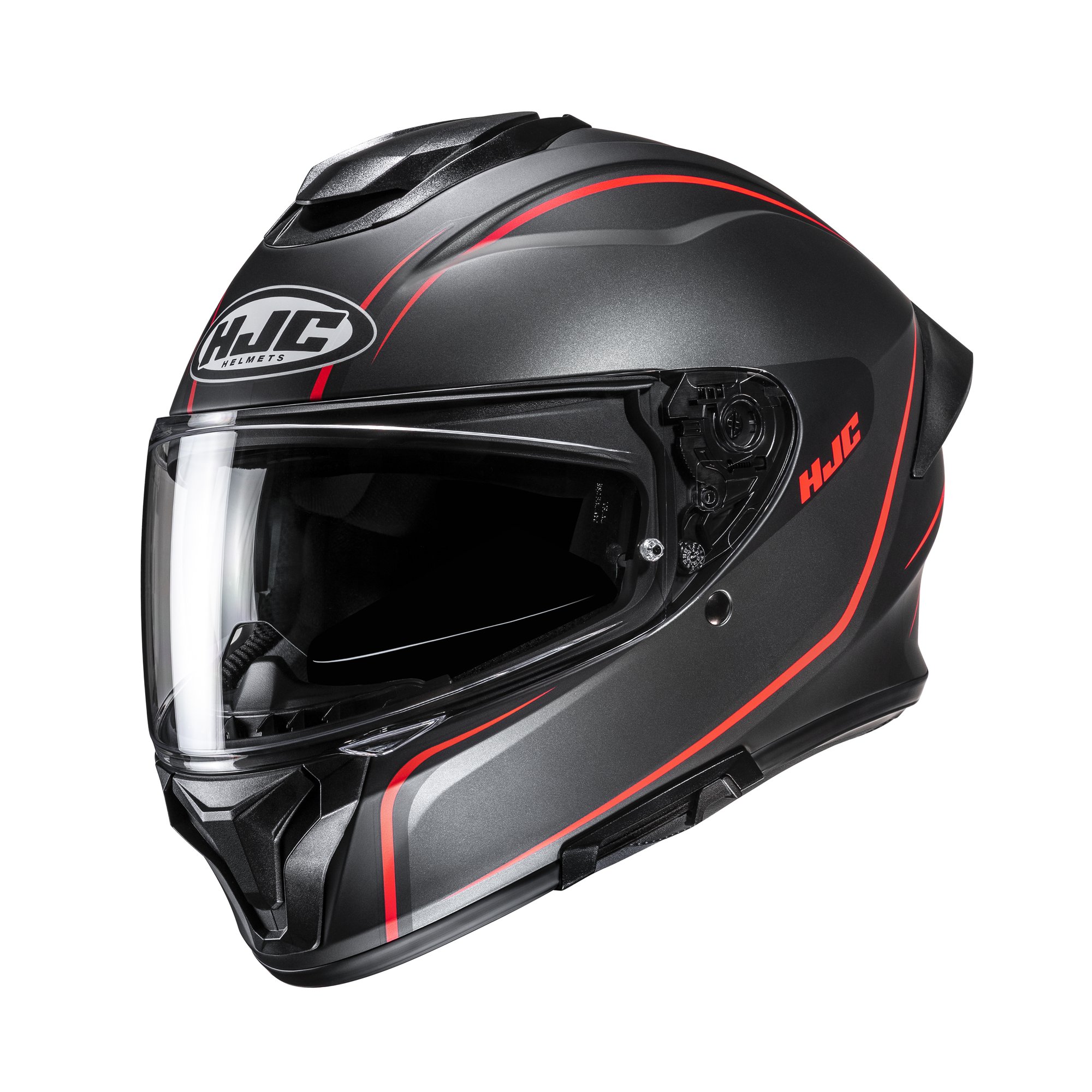 HJC Helmet C71 Quez Svart/Röd MC1SF