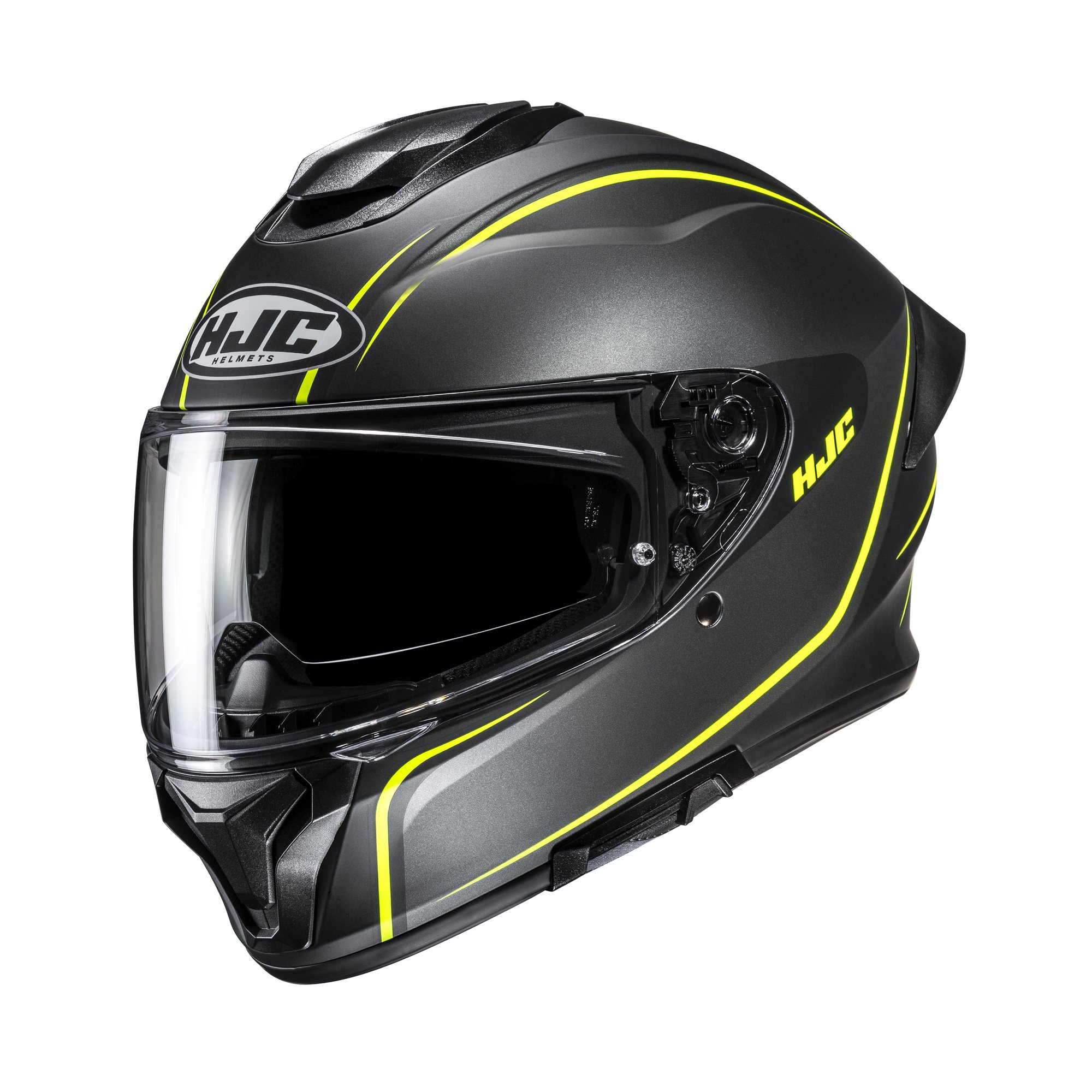 HJC Helmet C71 Quez Svart/Fluo Gul MC3HSF