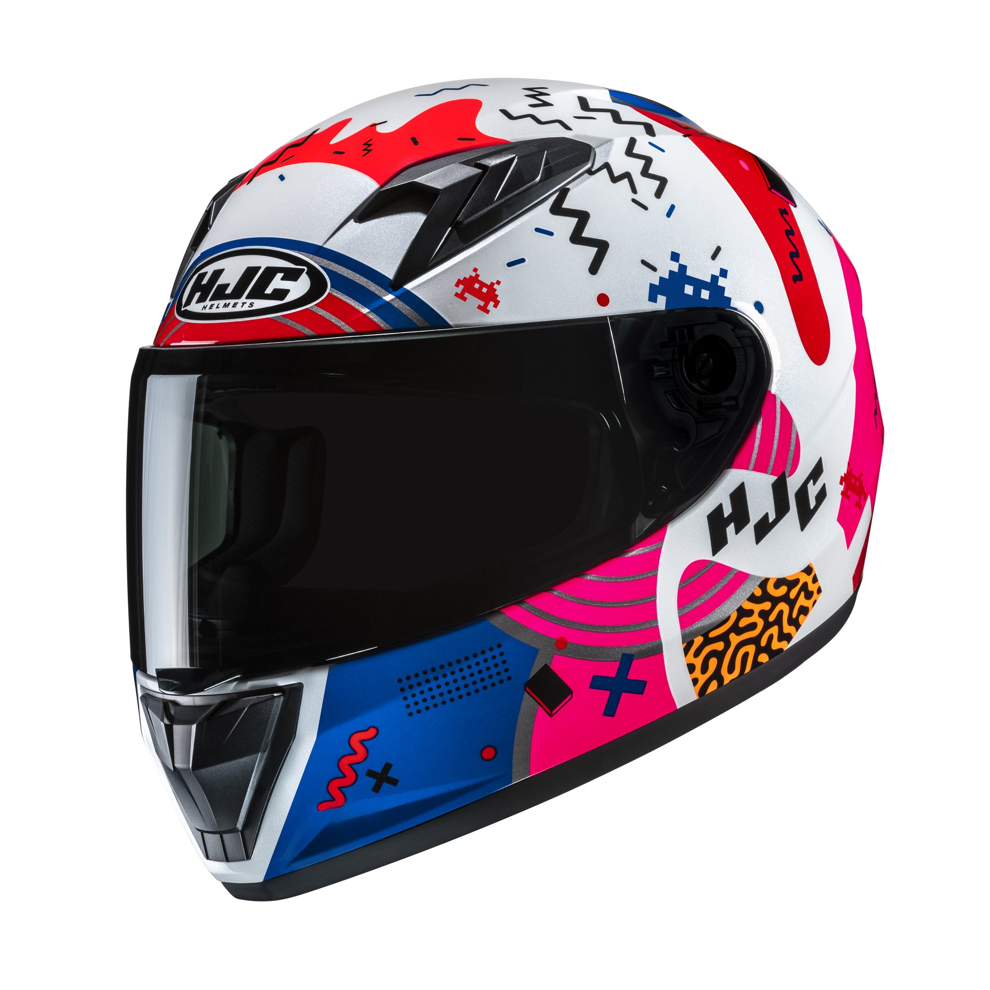 HJC Helmet Y10 Mika Junior Vit/Rosa MC28