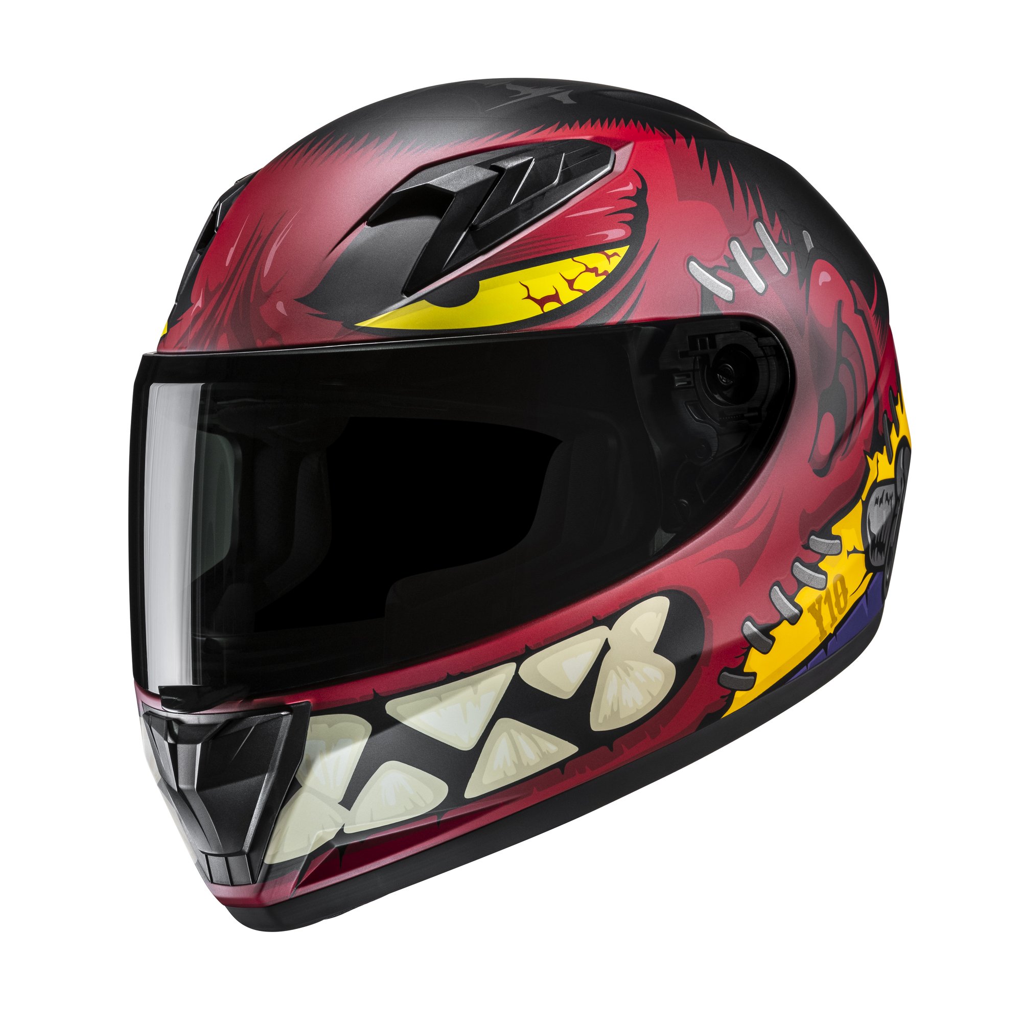 HJC Helmet Y10 Frank Junior Röd/Svart MC1SF
