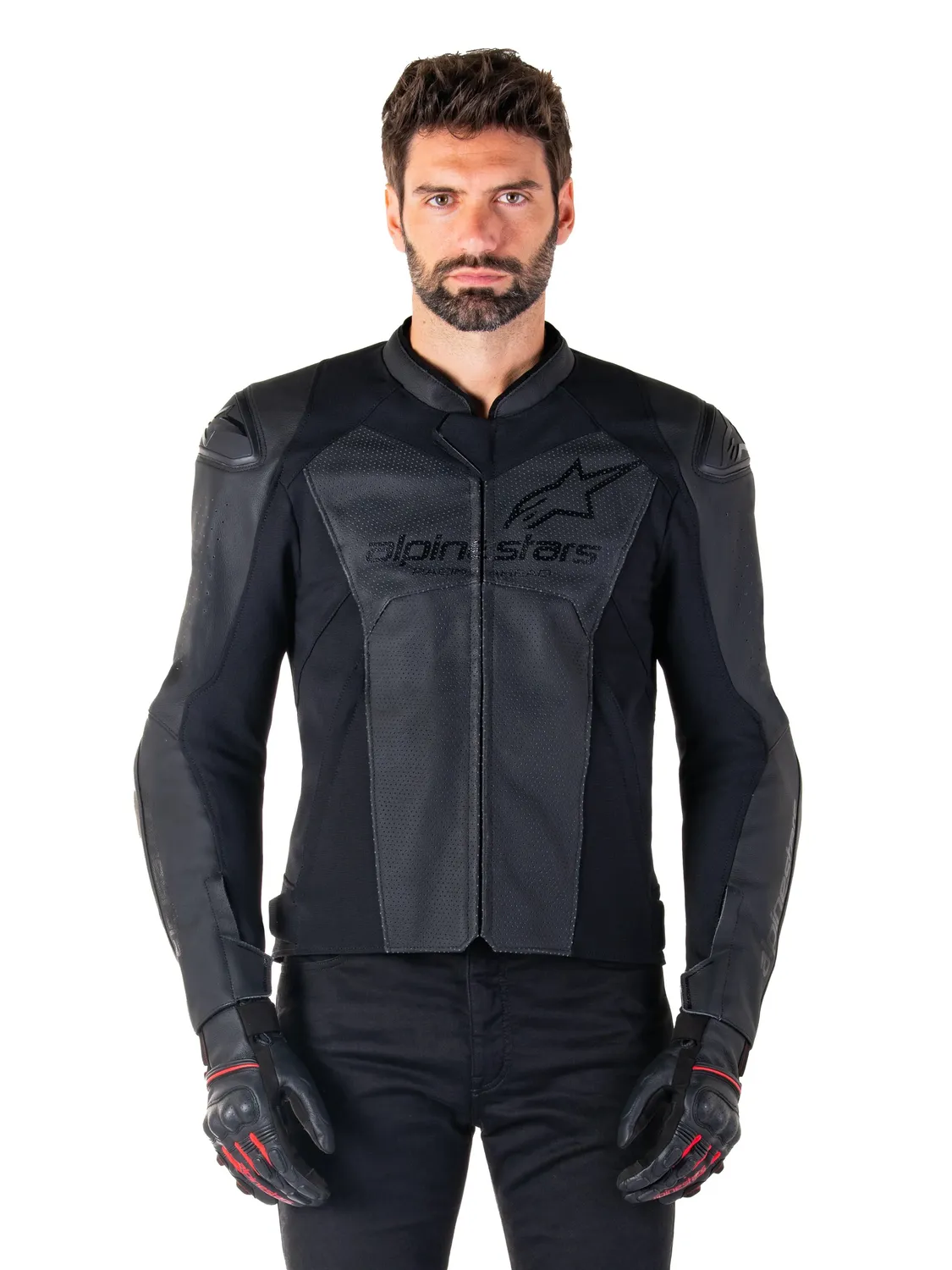 Alpinestars Skinnjacka Faster v3 Airflow Svart/Svart