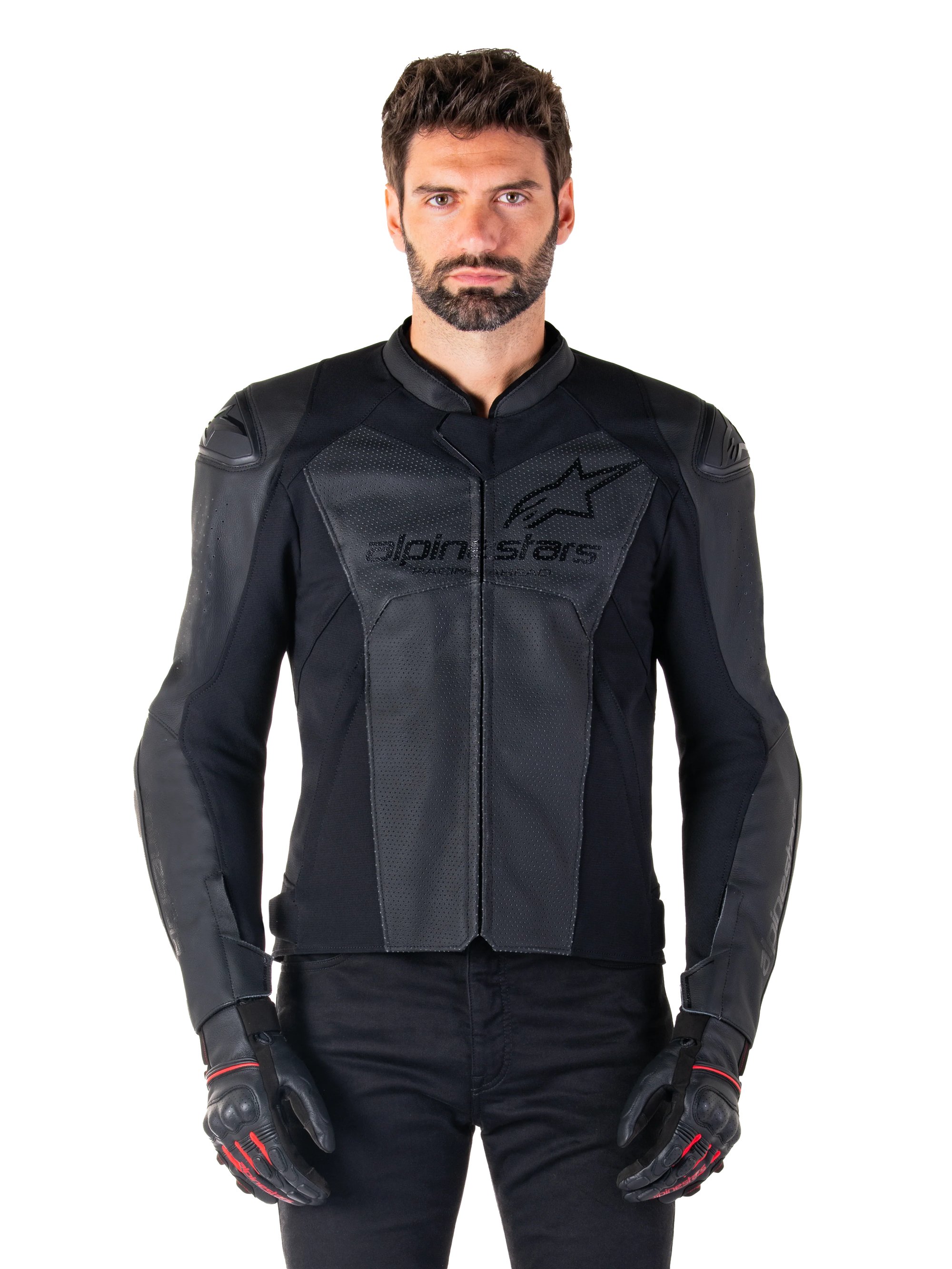 Alpinestars Skinnjacka Faster v3 Airflow Svart/Svart