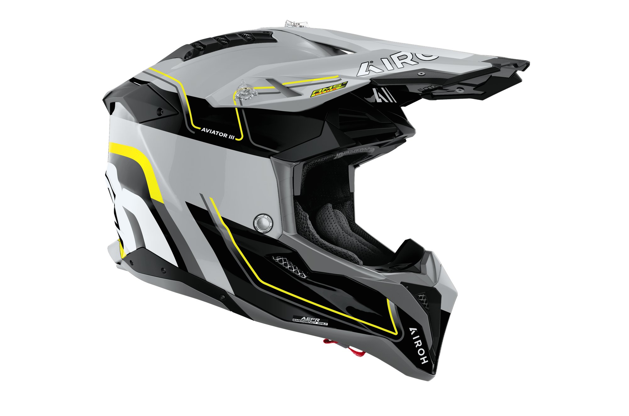 Airoh Hjälm Aviator 3 Leader Grå/Svart/Gul