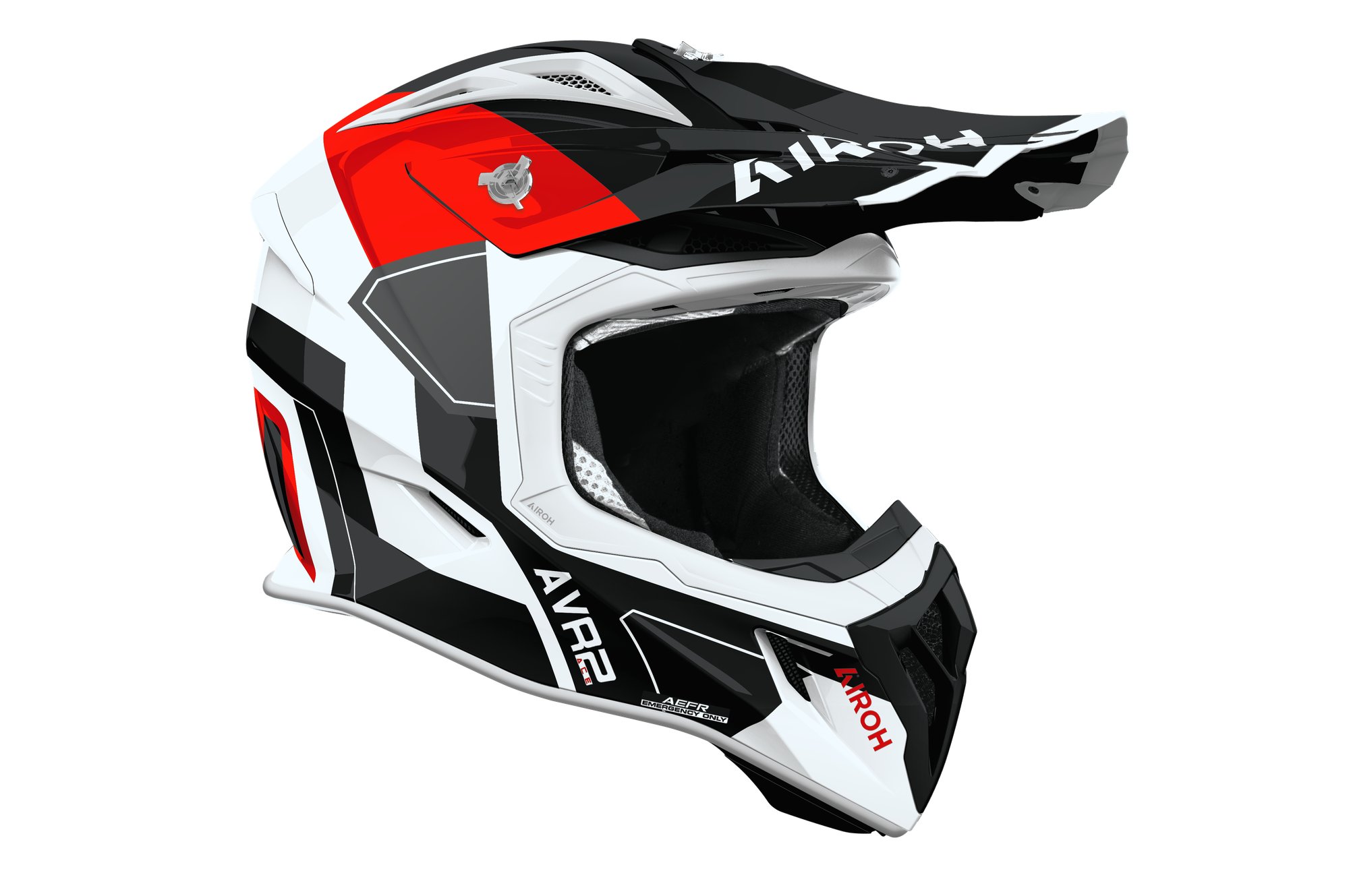 Airoh Hjälm Aviator Ace 2 Shield Vit/Röd/Svart