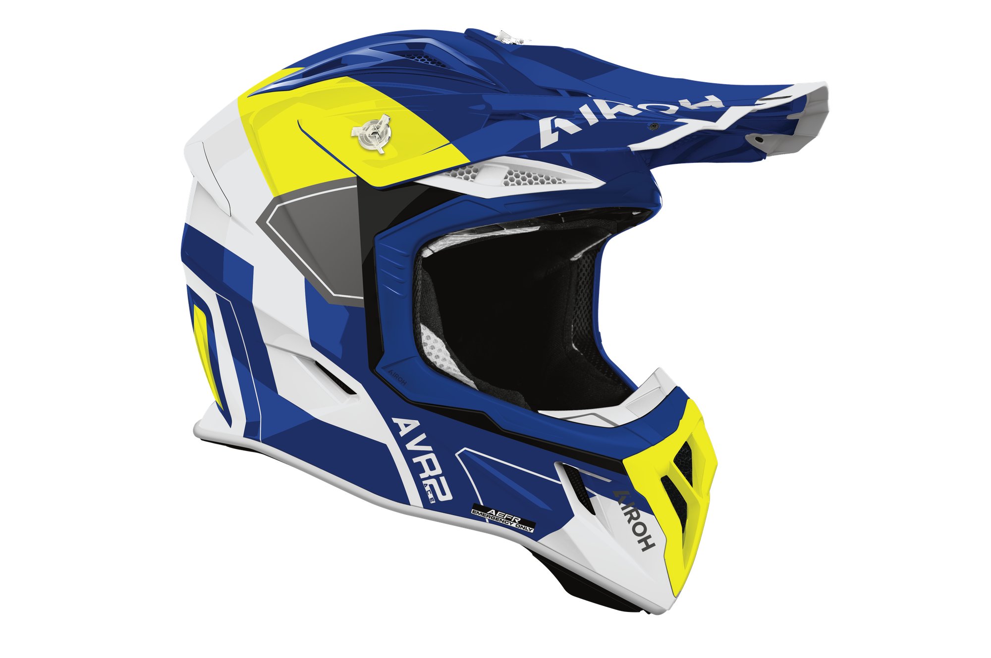Airoh Hjälm Aviator Ace 2 Shield Blå/Vit/Gul