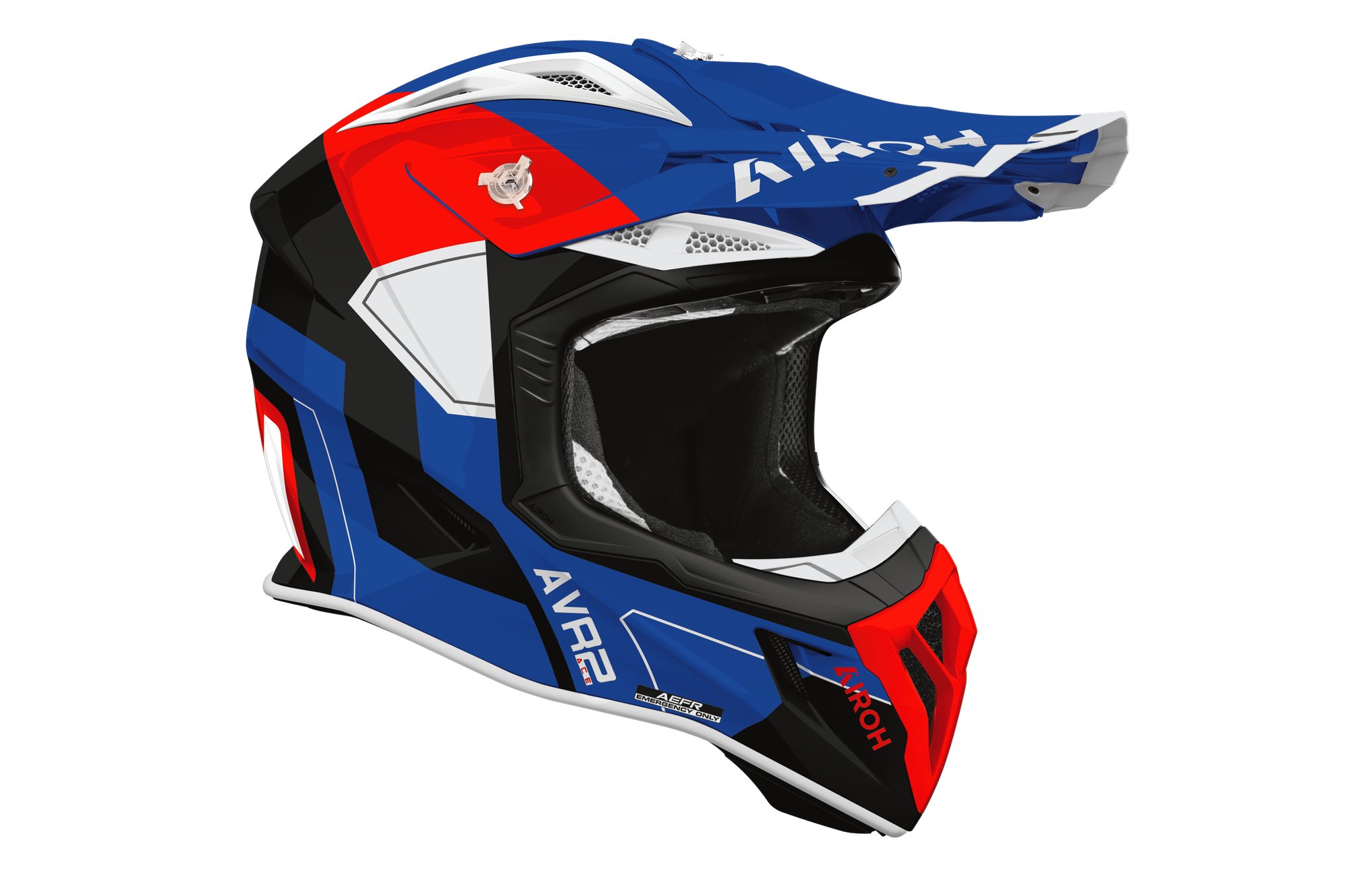 Airoh Hjälm Aviator Ace 2 Shield Blå/Svart/Röd