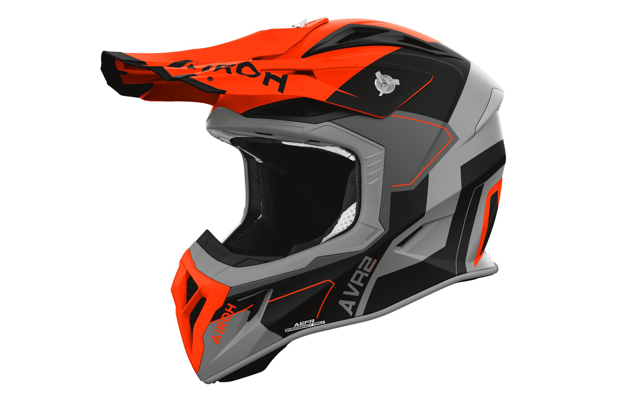 Airoh Hjälm Aviator Ace 2 Shield Grå/Röd/Svart