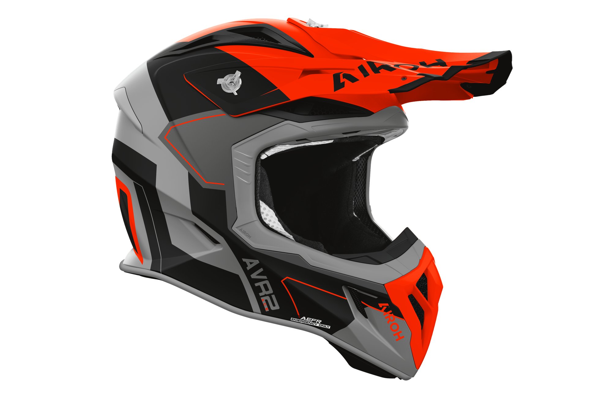 Airoh Hjälm Aviator Ace 2 Shield Grå/Röd/Svart