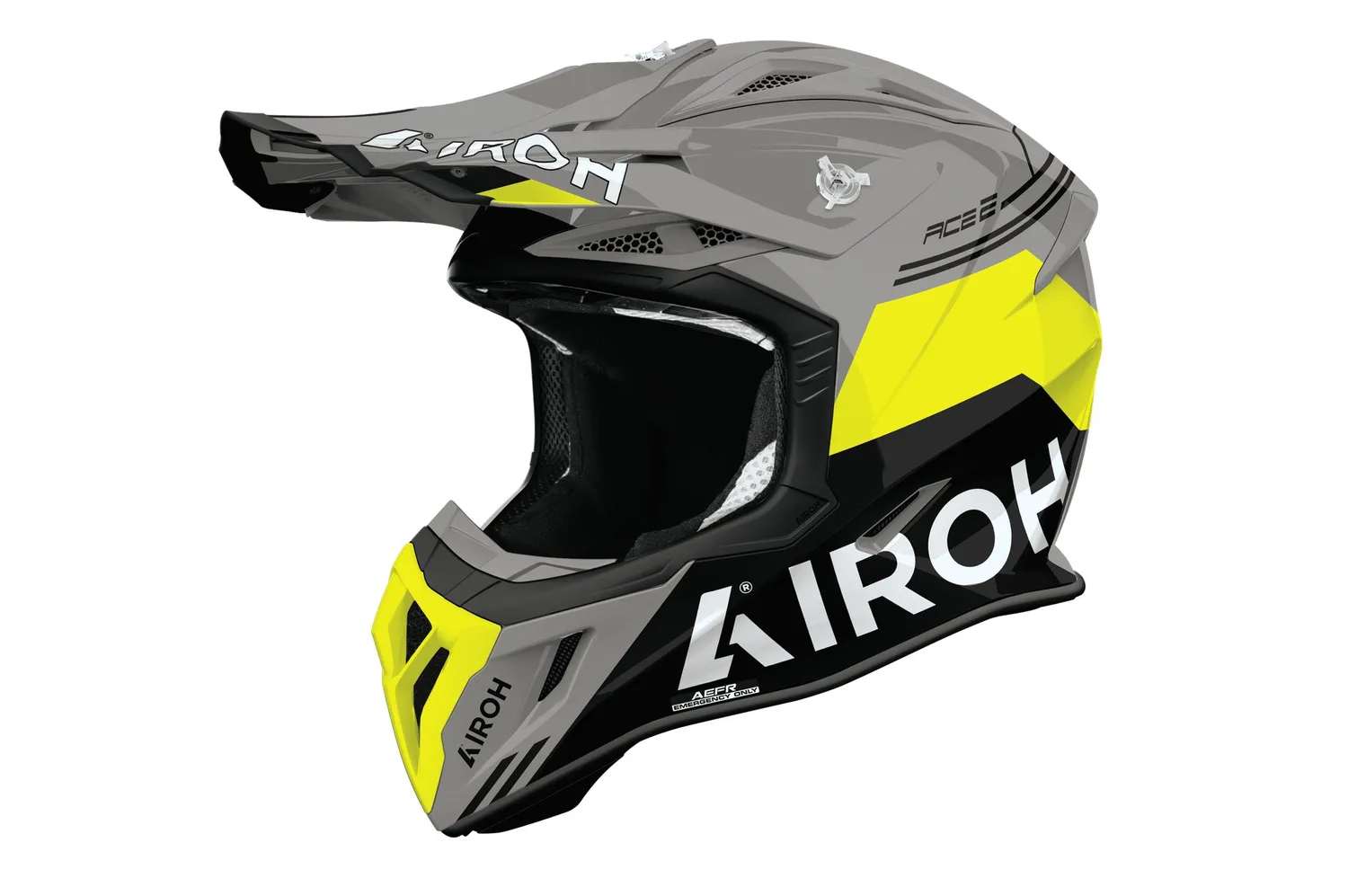 Airoh Hjälm Aviator Ace 2 Fury Svart/Grå/Gul