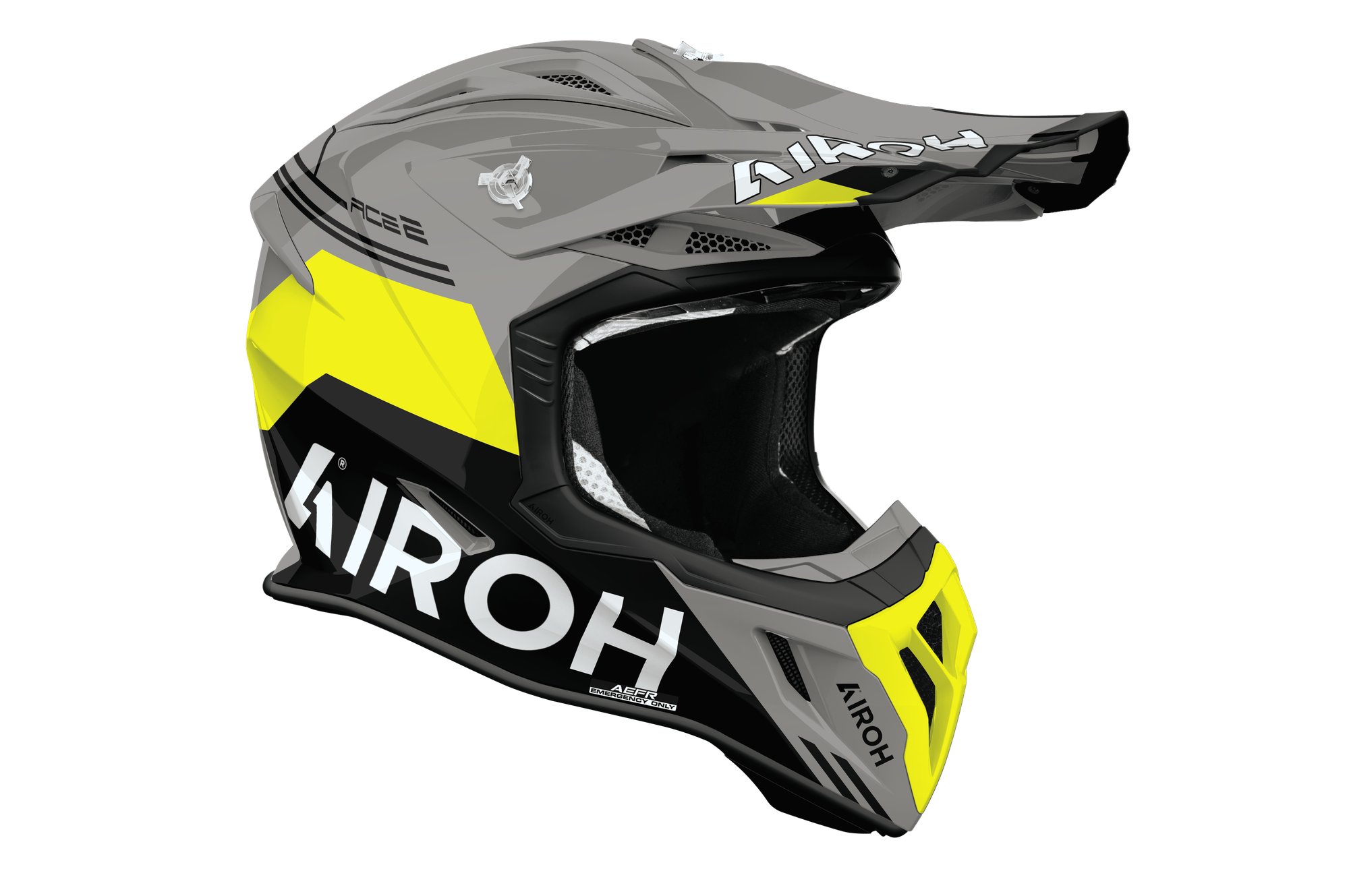 Airoh Hjälm Aviator Ace 2 Fury Svart/Grå/Gul