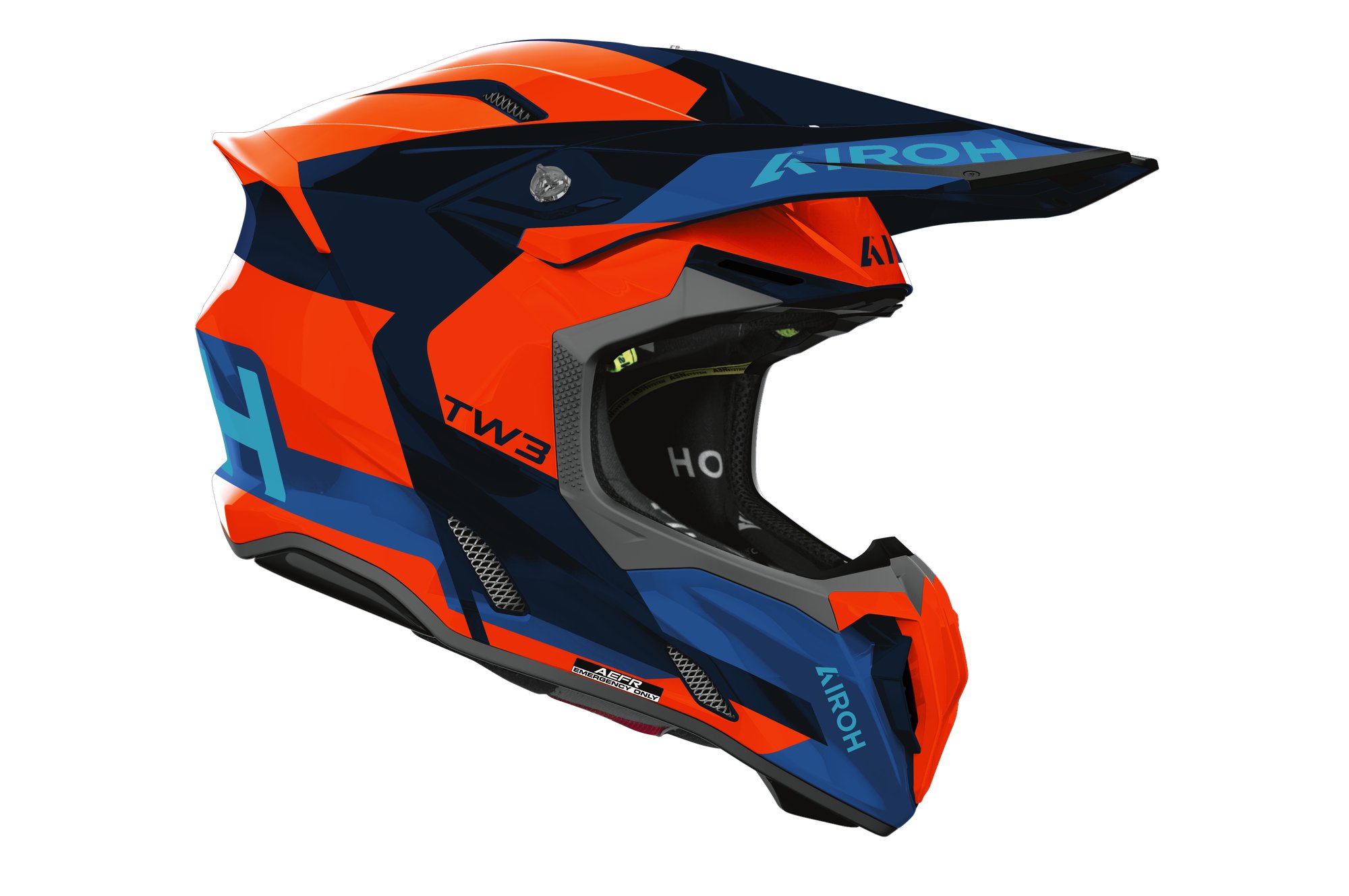 Airoh Hjälm Twist 3 Fancy Orange/Mörkblå/Blå