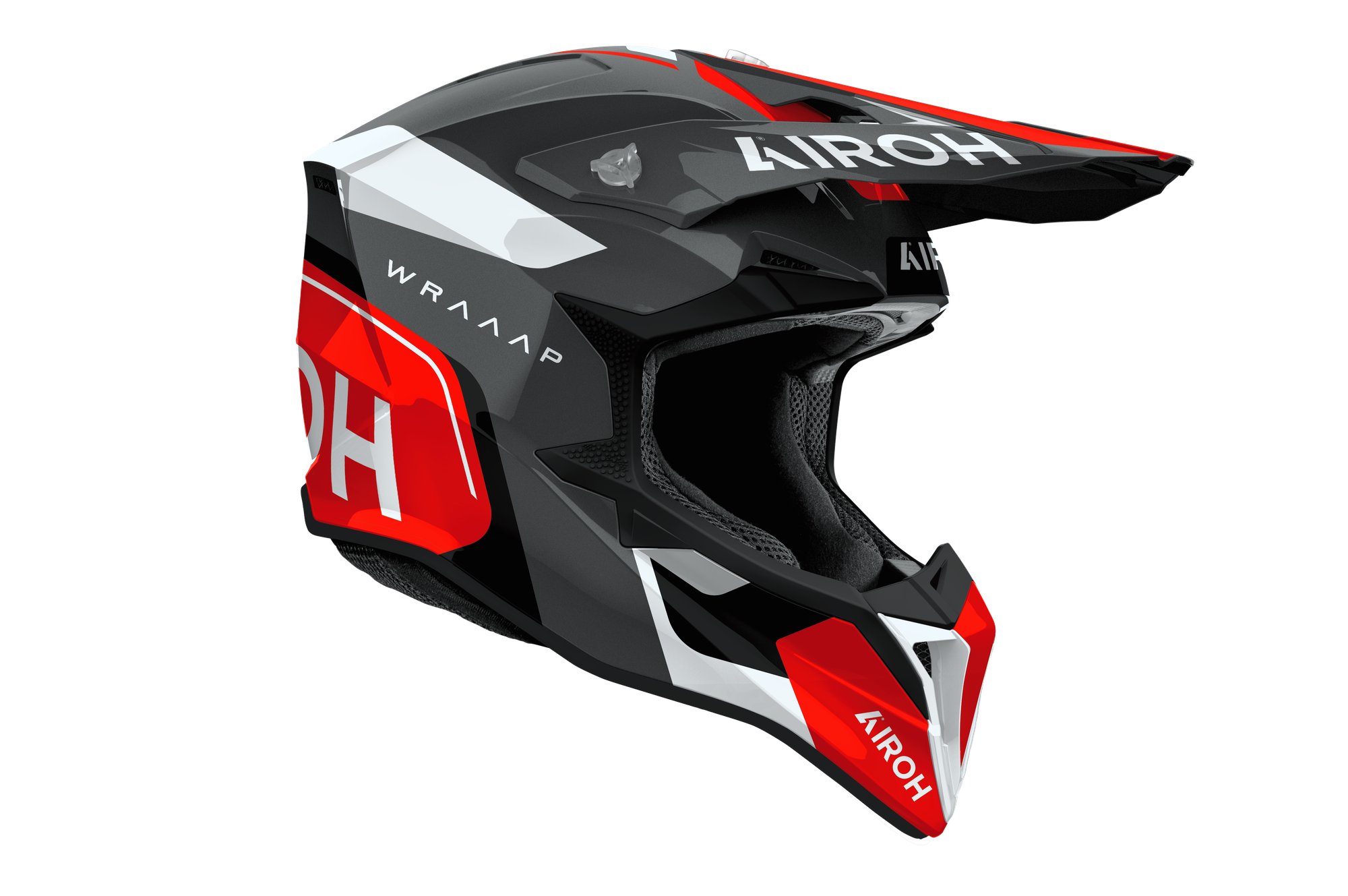 Airoh Hjälm Wraaap Conquer Röd/Svart/Vit