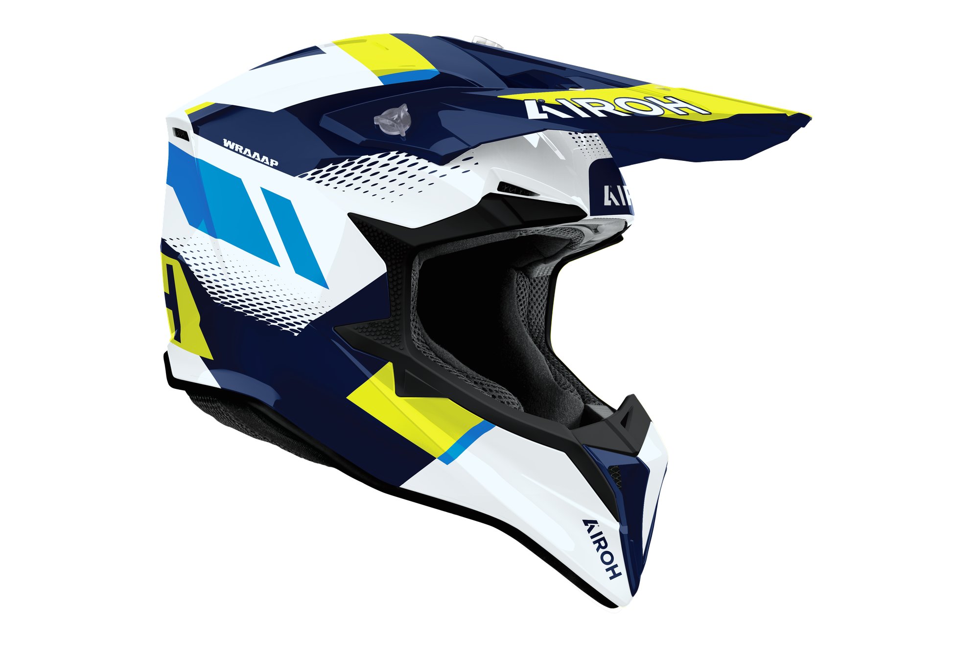 Airoh Hjälm Wraaap Vision Gul/Vit/Blå
