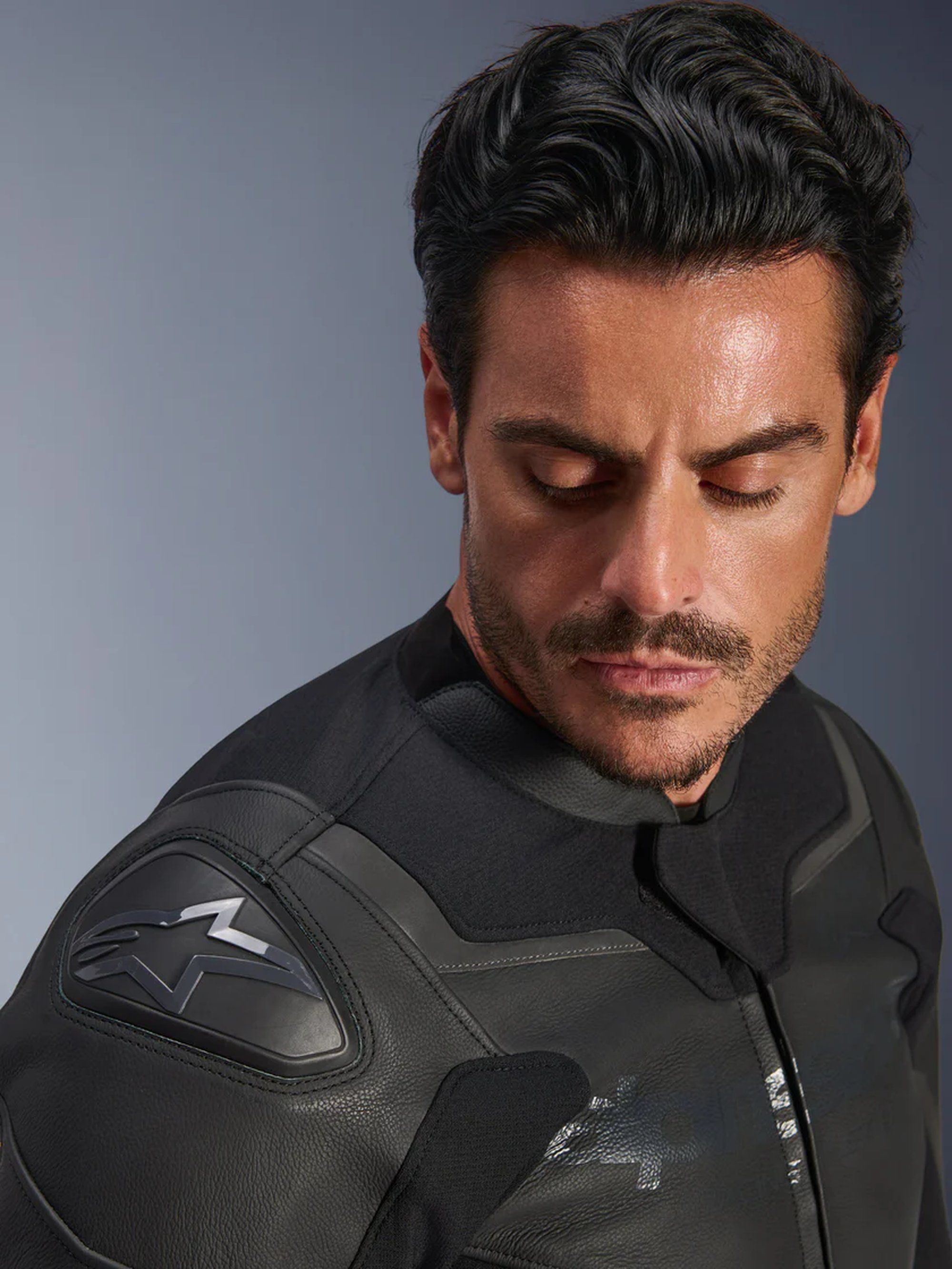 Alpinestars Skinnjacka GP Force v2 Svart/Svart