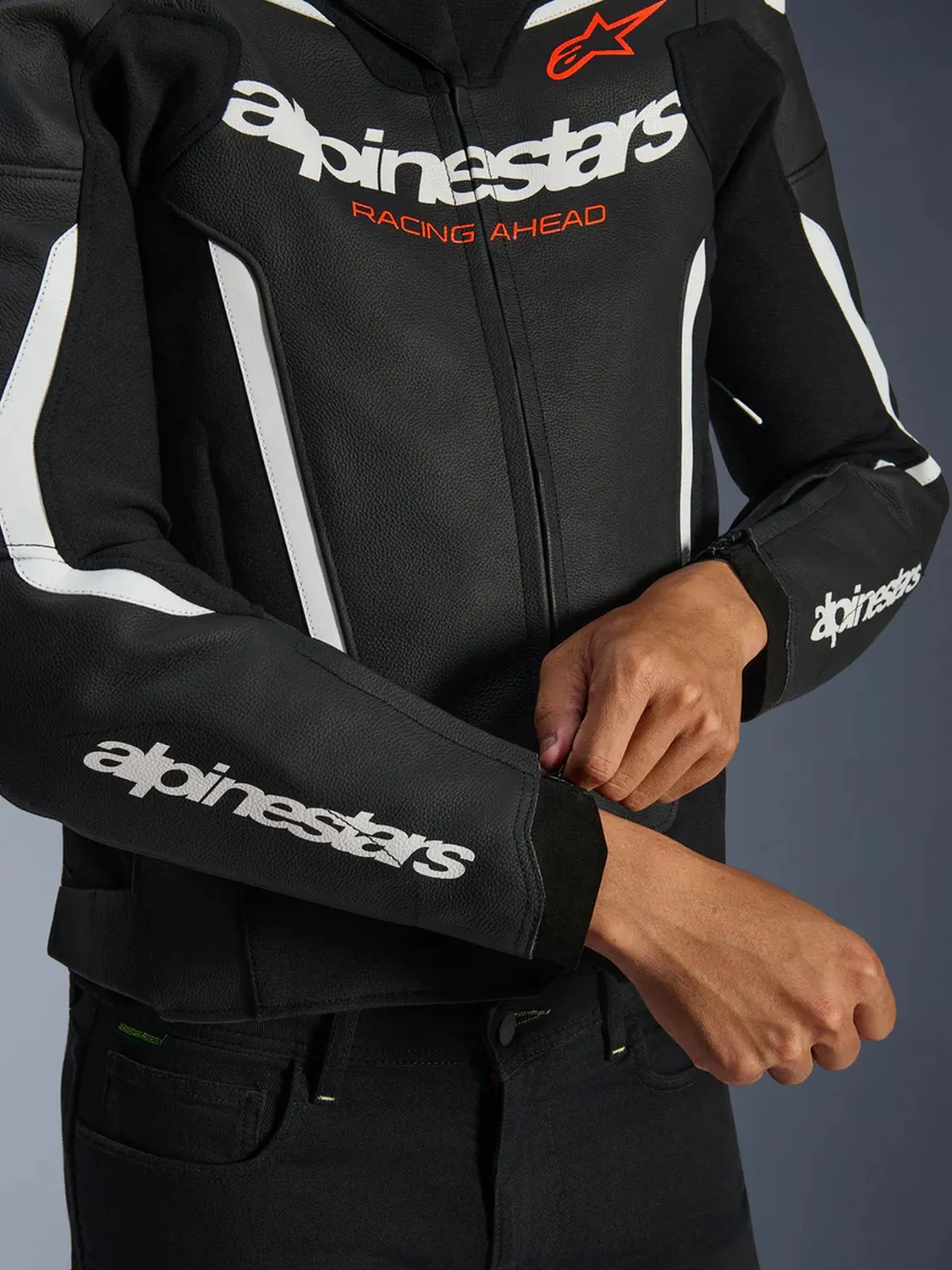 Alpinestars Skinnjacka GP Force v2 Svart/Vit